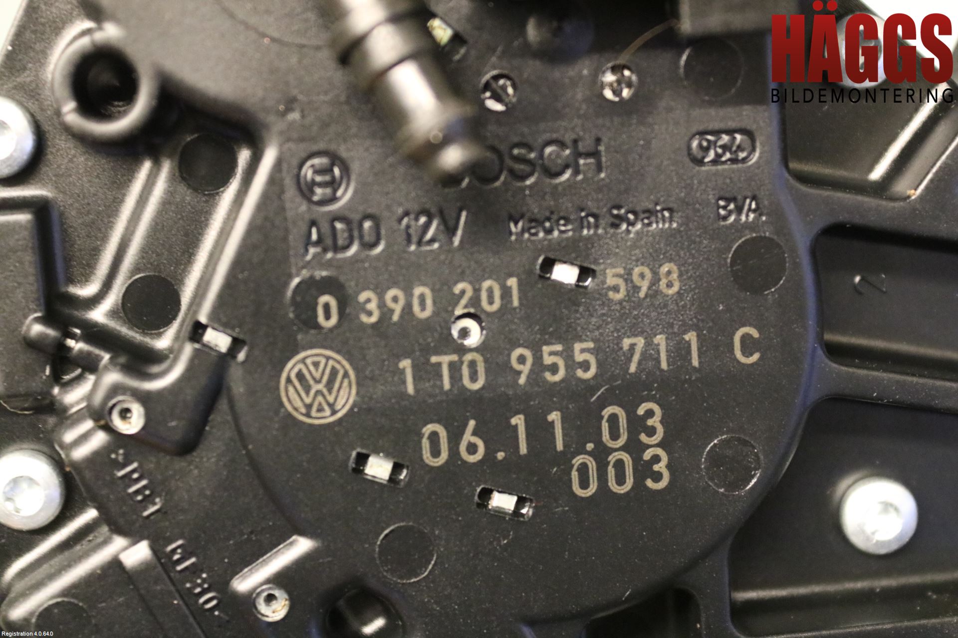Volkswagen VW TOURAN 03-10 Torkarmotor Baklucka