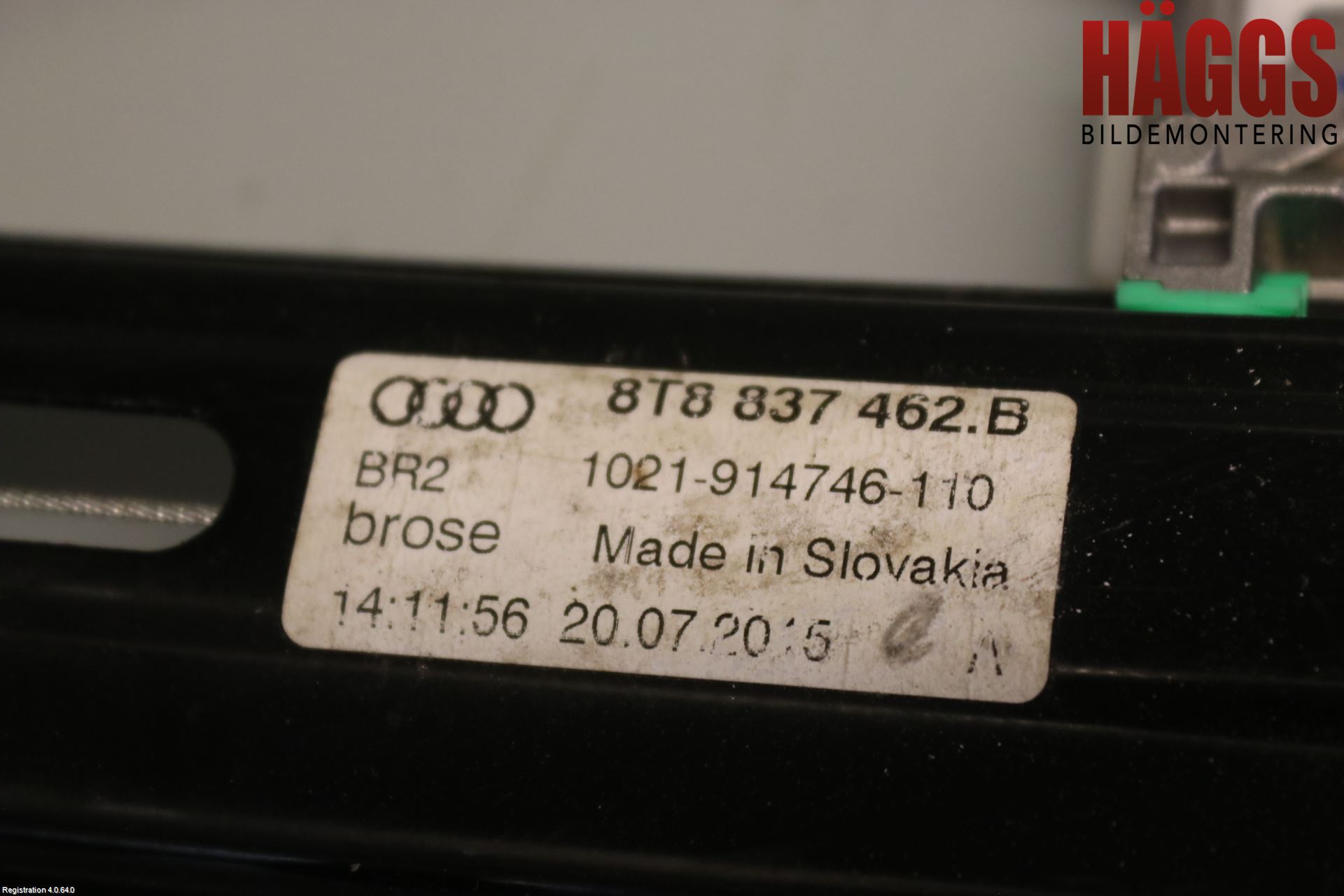 Audi A5 07-16 Fönsterhissmekanism