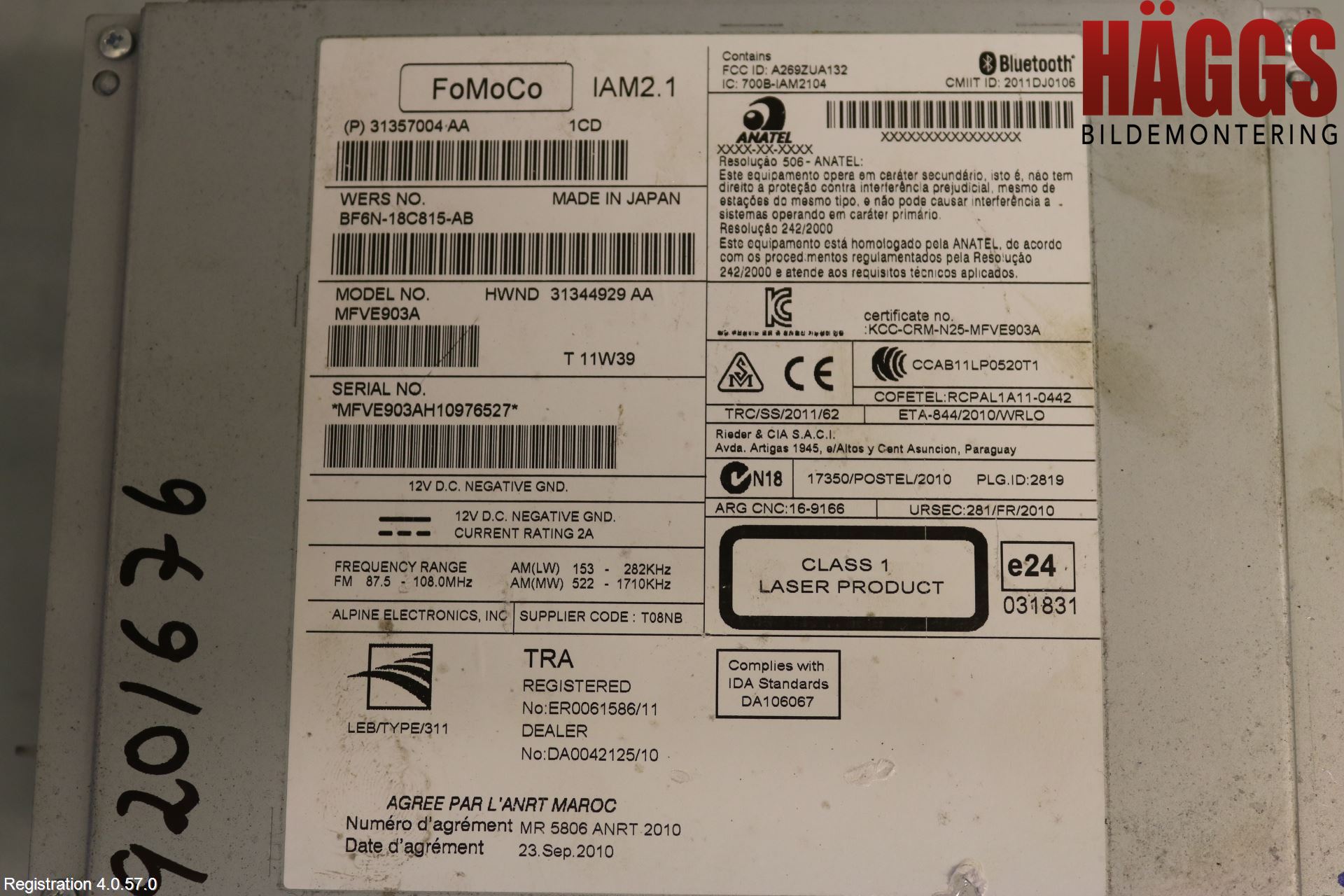 Volvo XC60 09-13 Cd Radio - Multimediapanel
