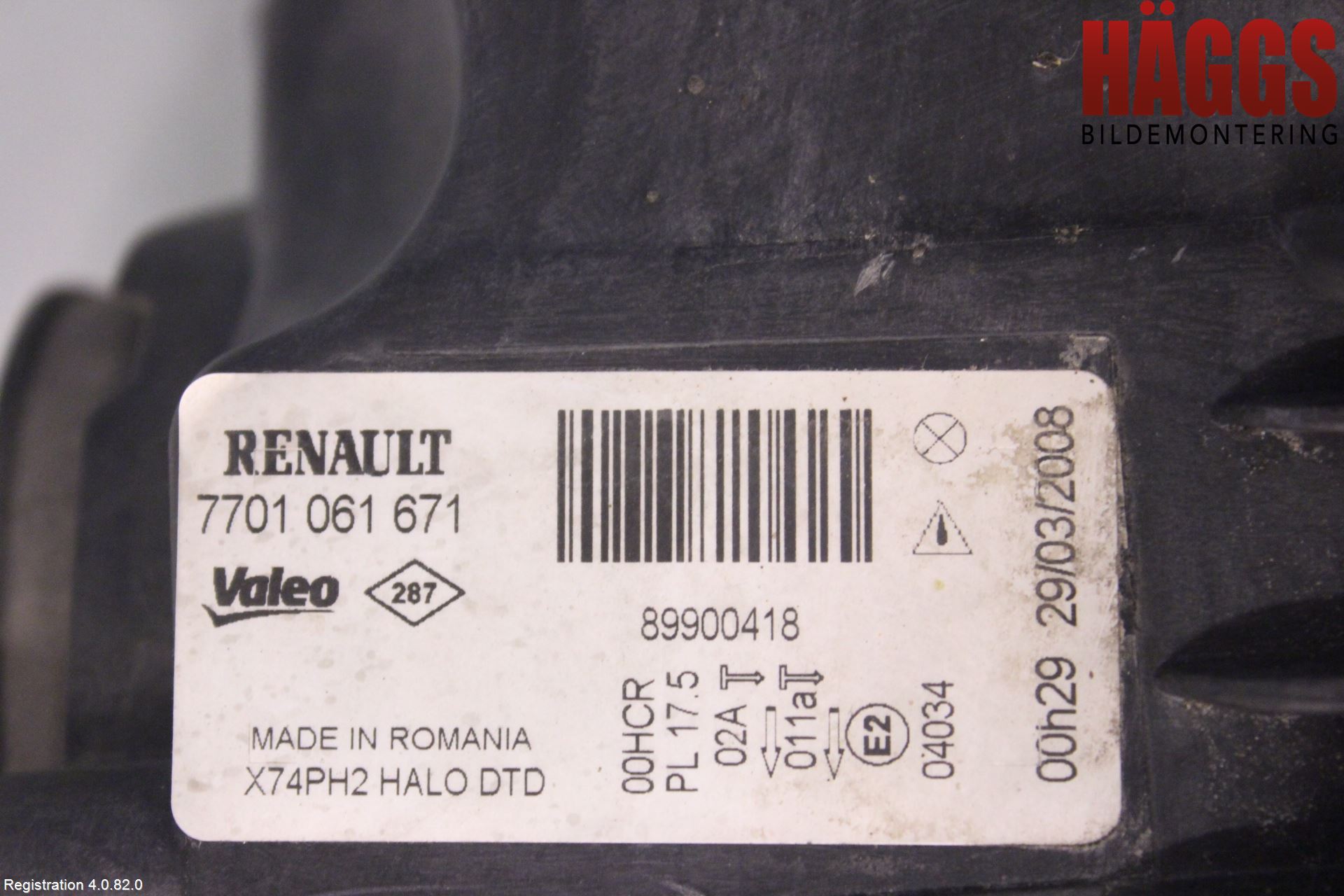 Renault LAGUNA II   05-07 Strålkastare Höger