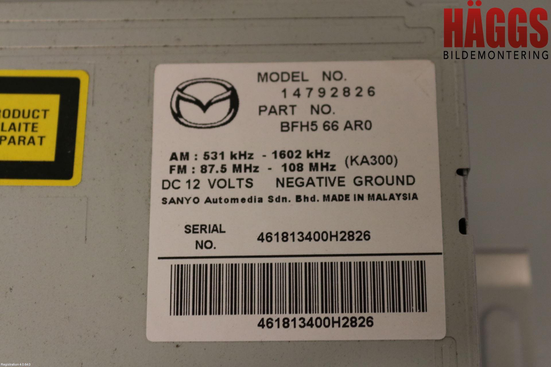 Mazda 3 II 09-13 Cd Radio - Multimediapanel