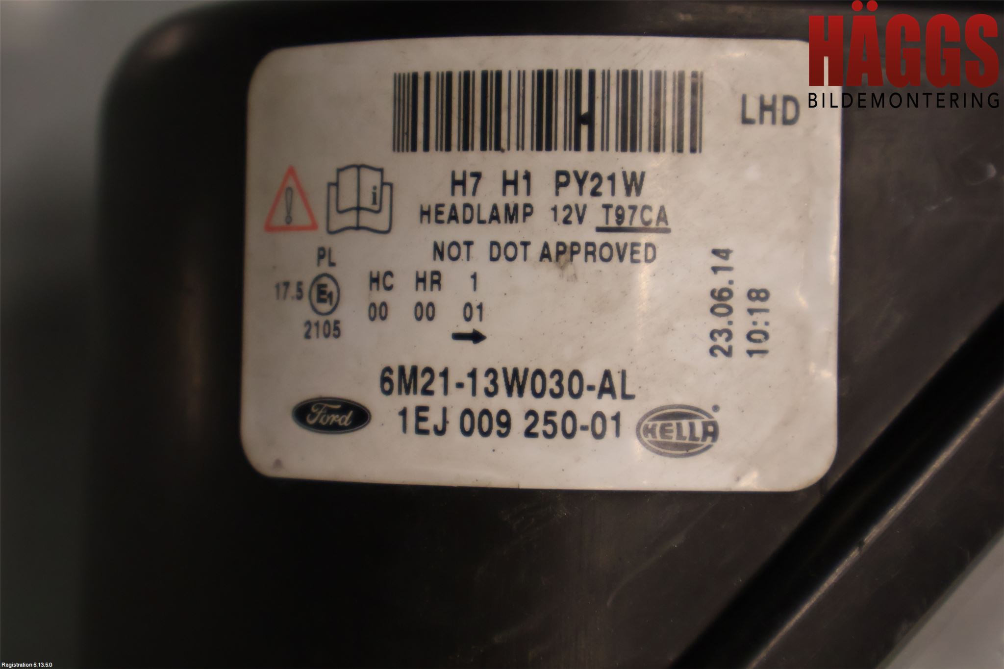 Ford S-MAX 06-15 Strålkastare Vänster