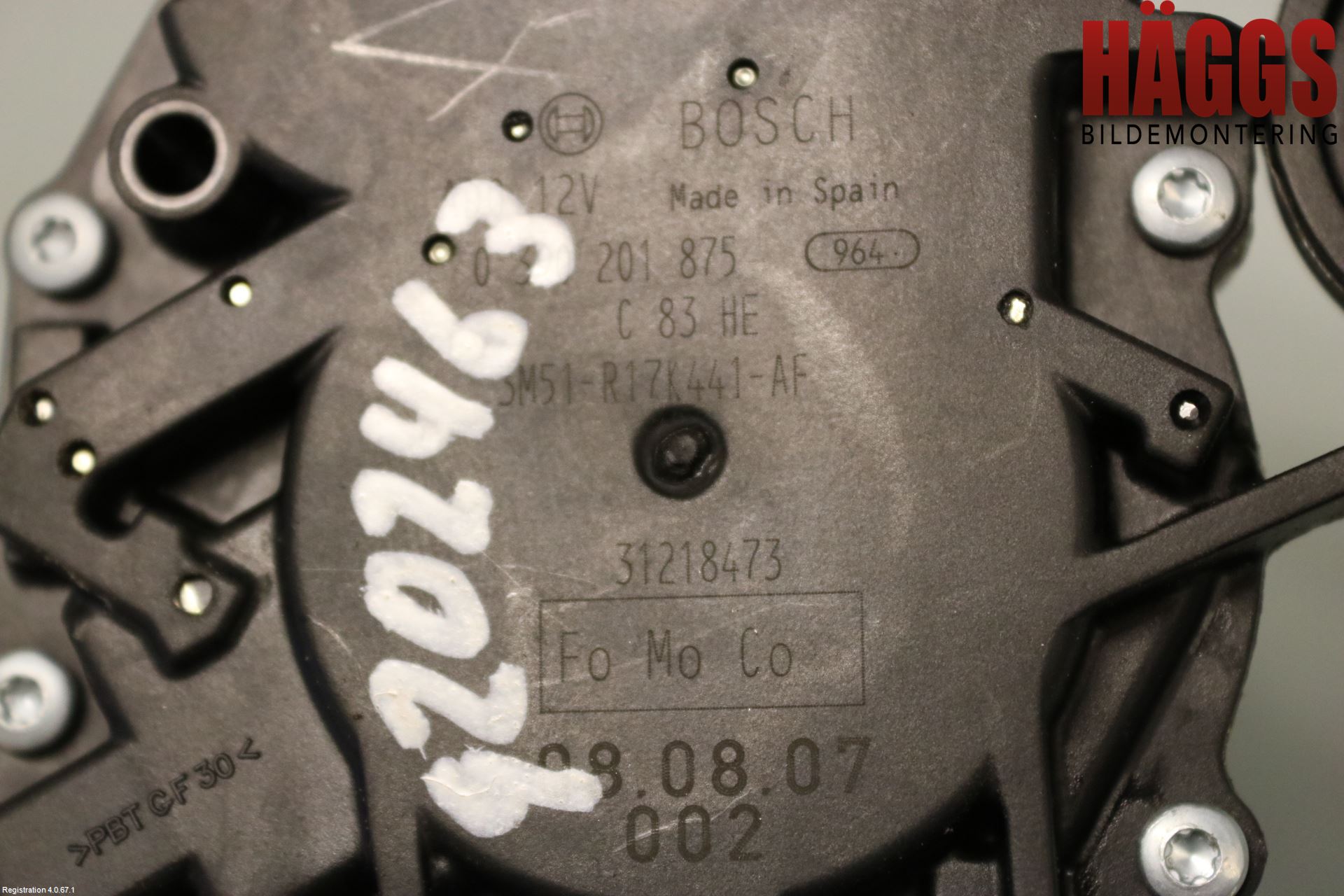 Ford MONDEO 07-15 Torkarmotor Baklucka