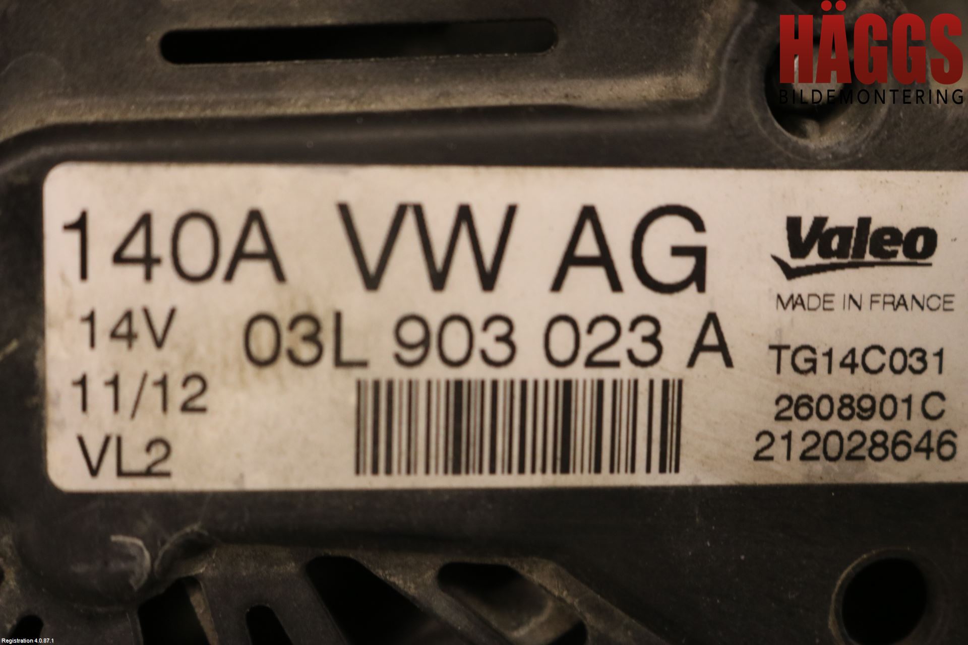 Audi A3/S3 05-13 Generator