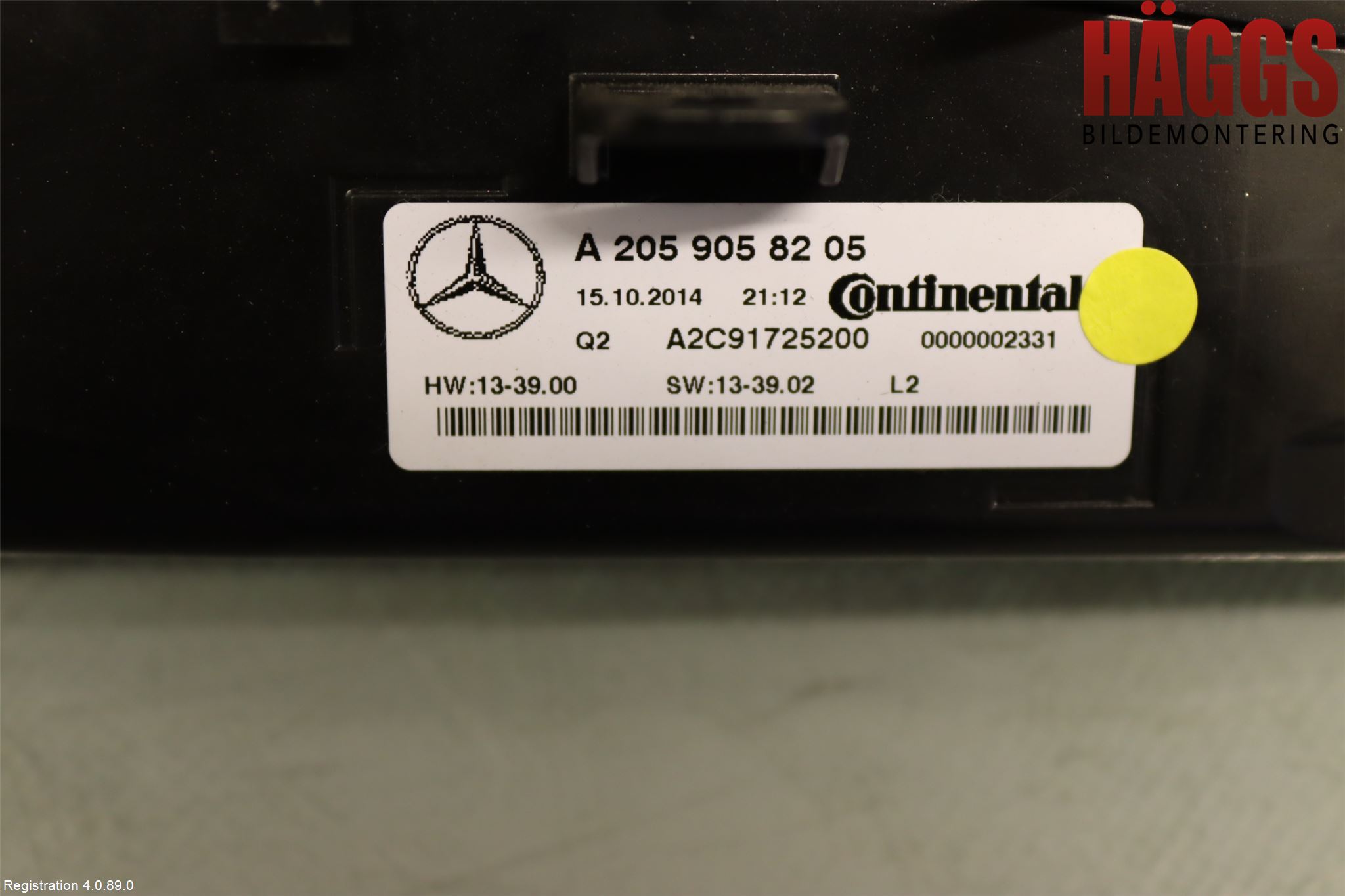 Mercedes-Benz MB C-KLASS (W205) 14-21 Ac Styrenhet Ac Manöveren