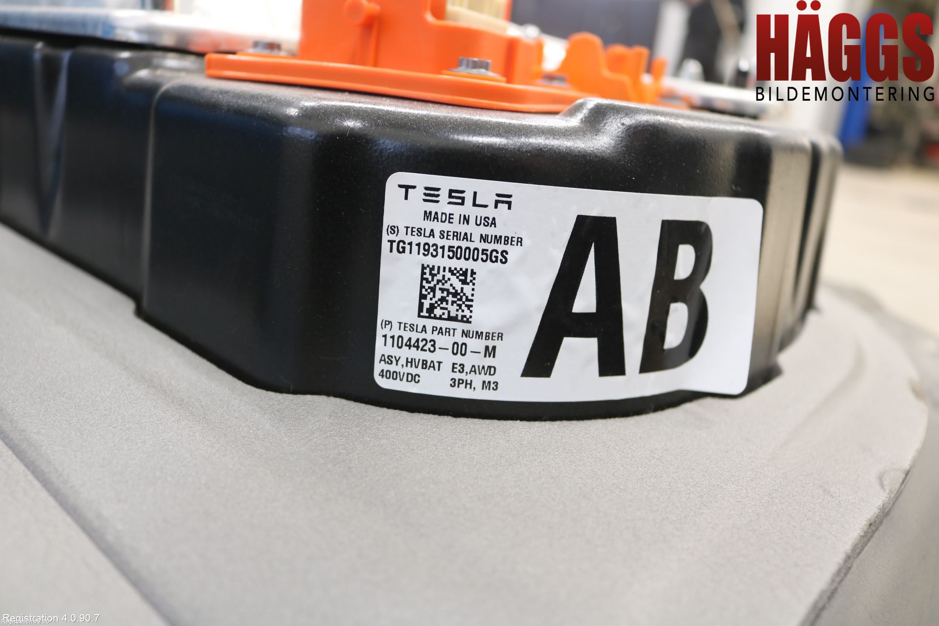 Tesla MODEL 3 17- Batteri Högspänning