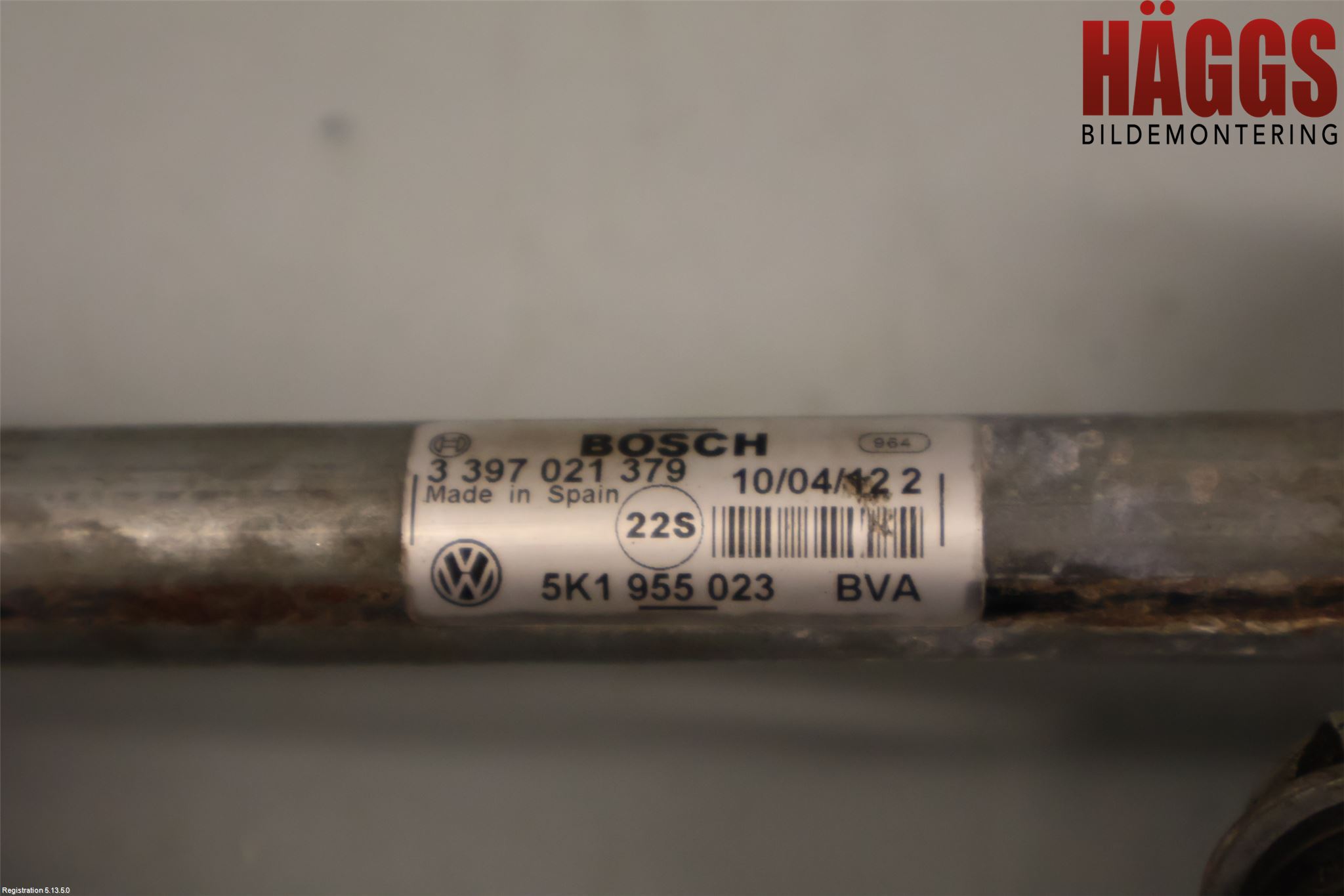 Volkswagen VW GOLF VI 09-13 Torkarmotor Vindruta