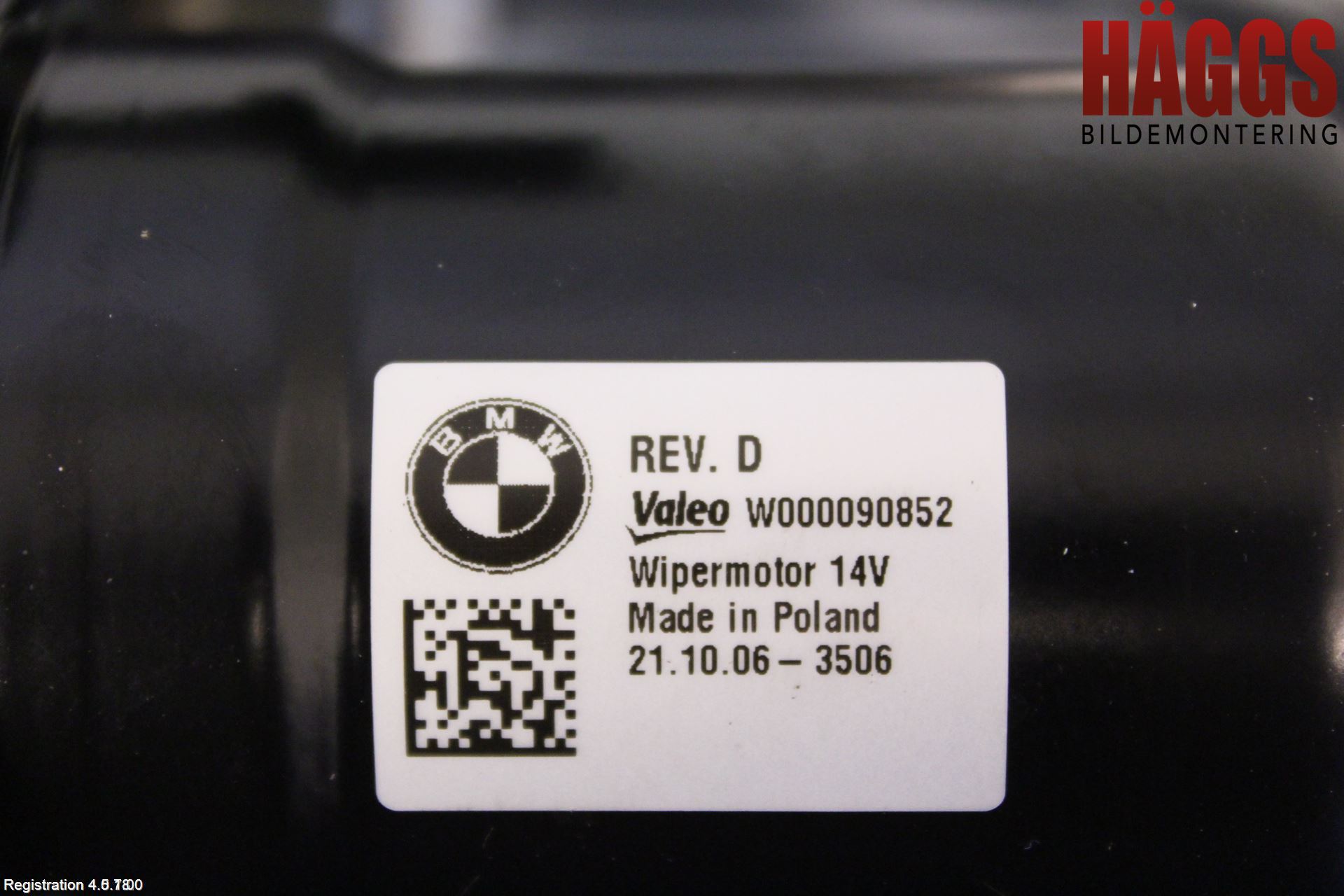 BMW 3 G20/G21/G80/G81 19- Torkarmotor Vindruta