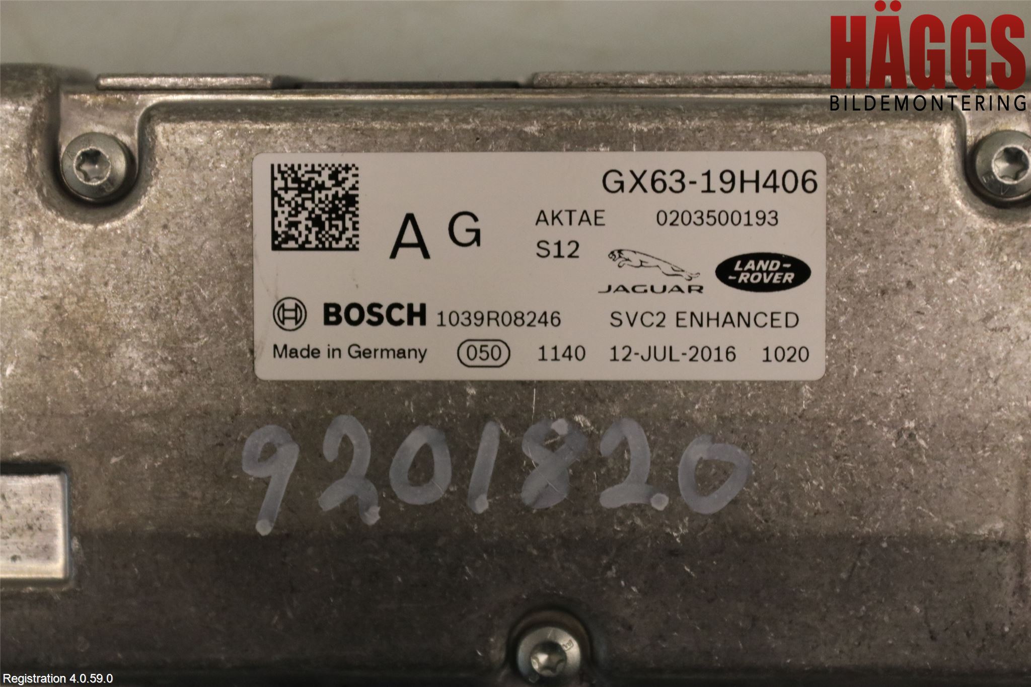 Jaguar XE (X760) 15-24 Sensor Aktivt Kollisionsskydd