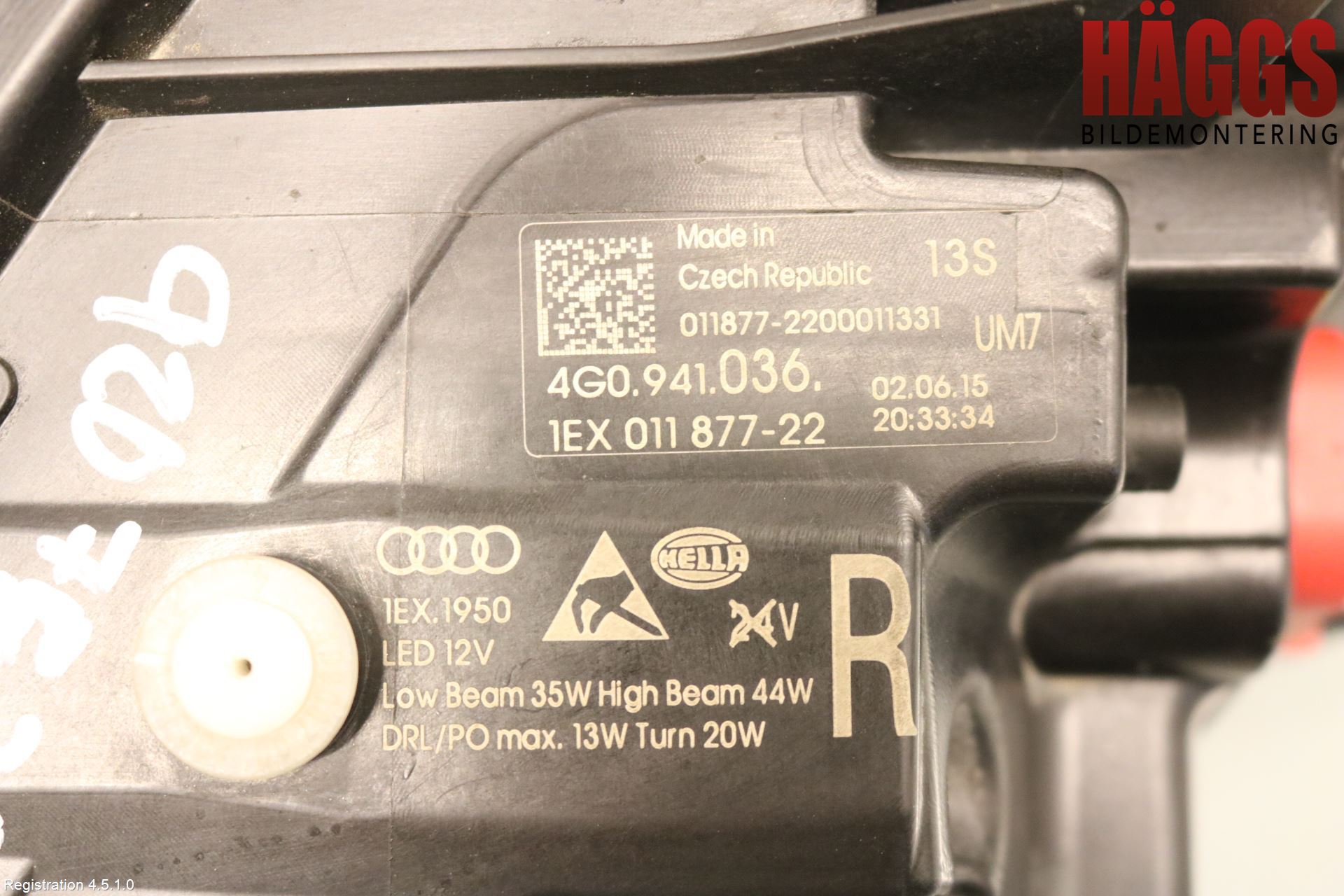 Audi A6 ALLROAD 12-18 Strålkastare Höger