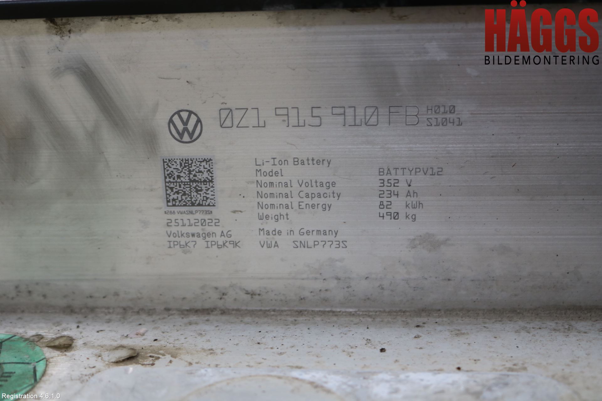 Audi Q4 E-TRON FZ 22- Batteri Högspänning