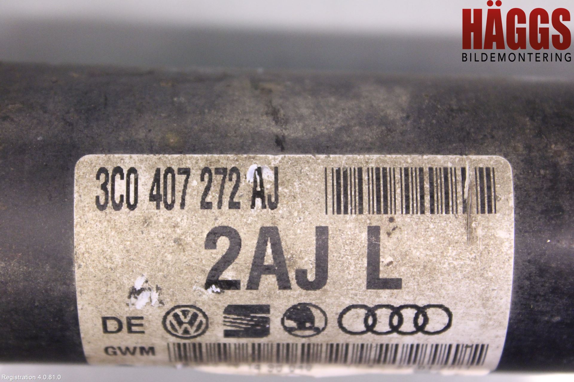 Volkswagen VW PASSAT CC 08-16 Drivaxel Fram Höger