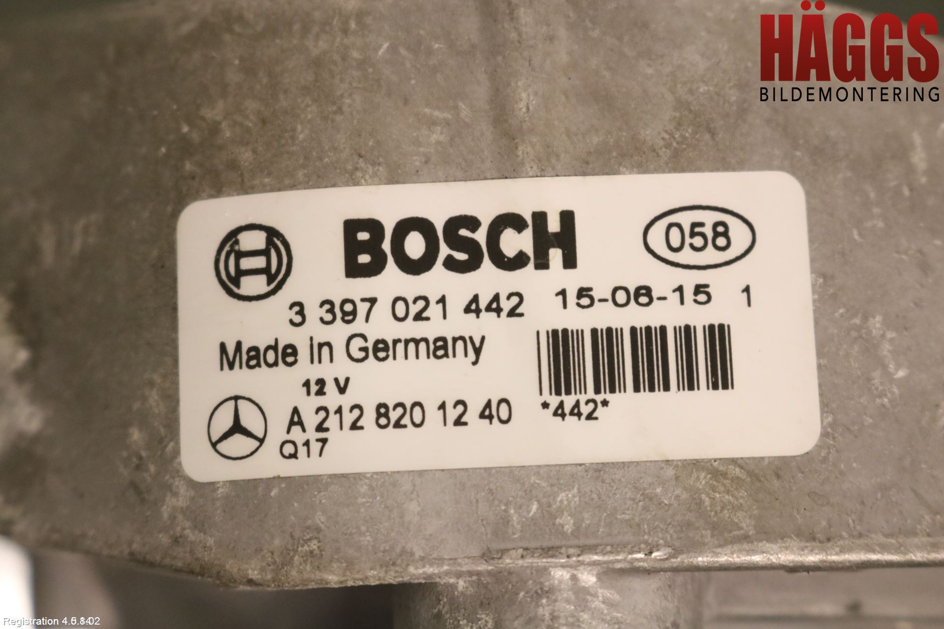 Mercedes-Benz MB E-KLASS (W212) 09-16 Torkarmotor Vindruta