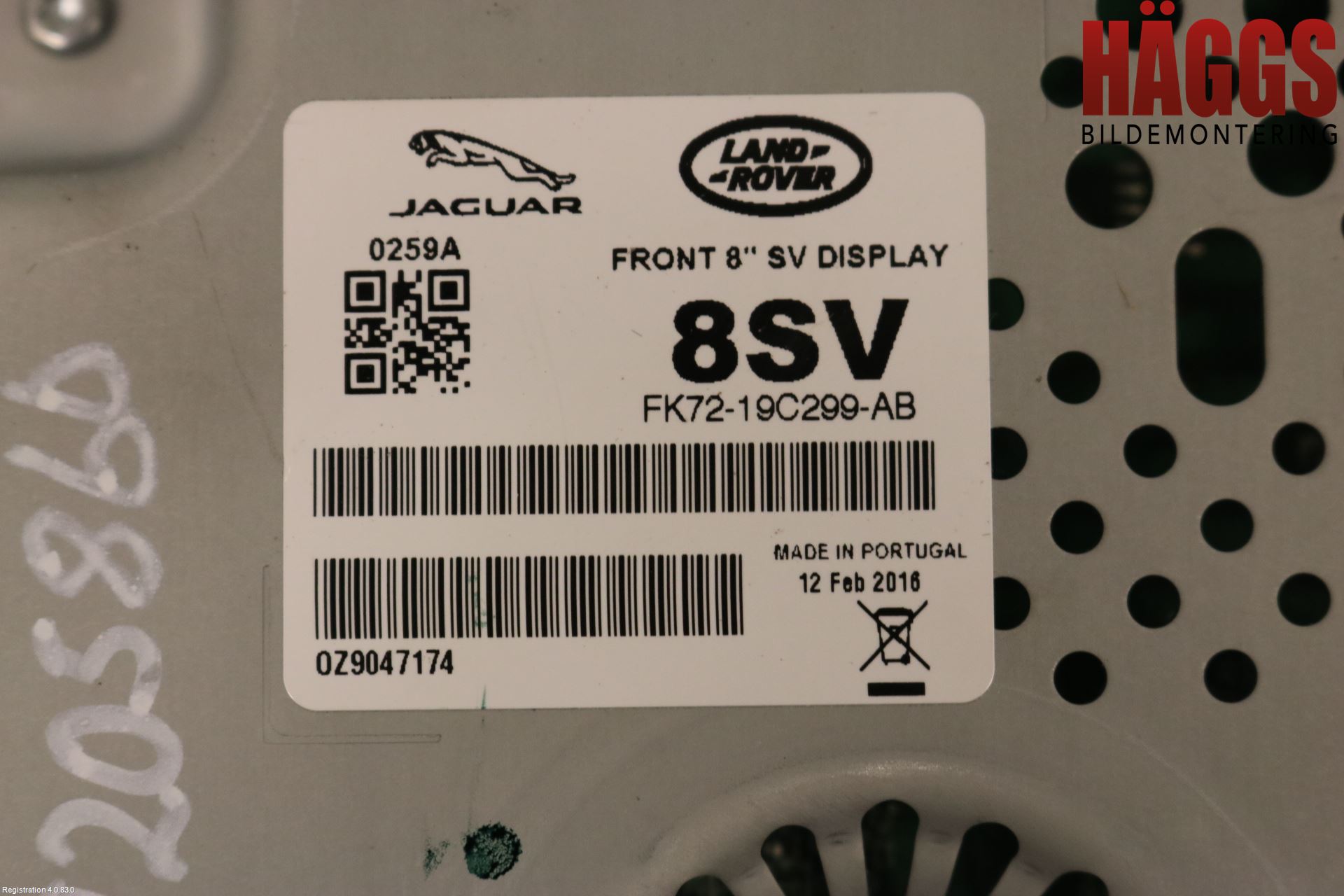 Jaguar XF (X260) 16-24 Multifunktionsdisplay
