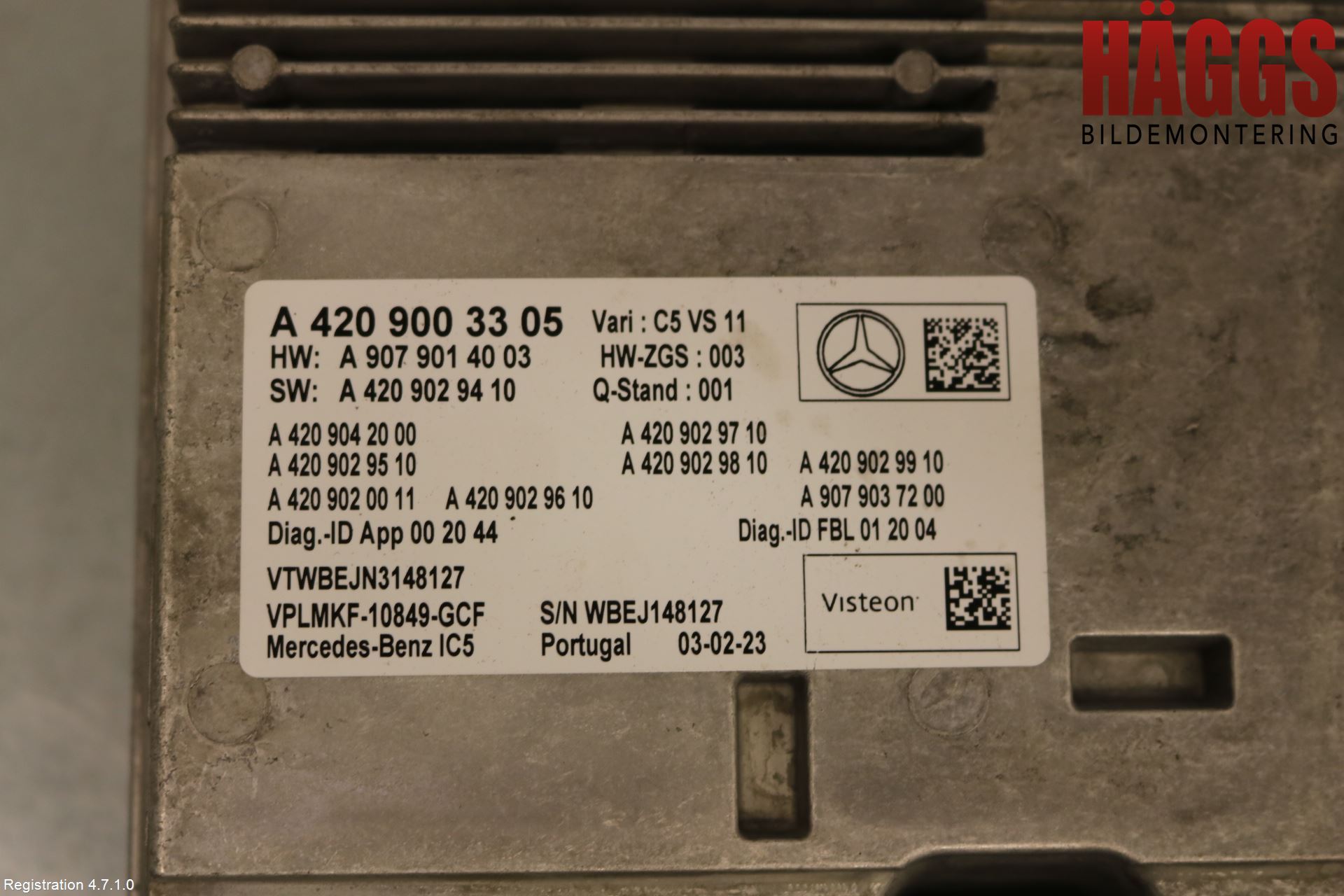 Mercedes-Benz MB CITAN/EQT (W420) 22- Cd Radio - Multimediapanel