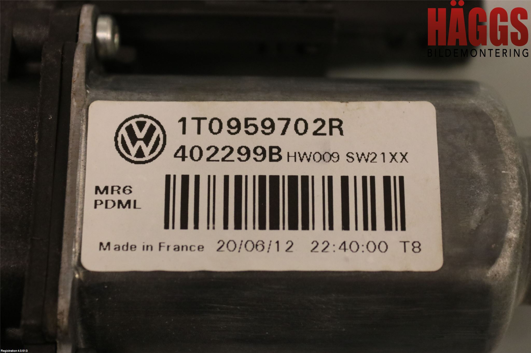 Volkswagen VW CADDY 11-15 Fönsterhissmotor