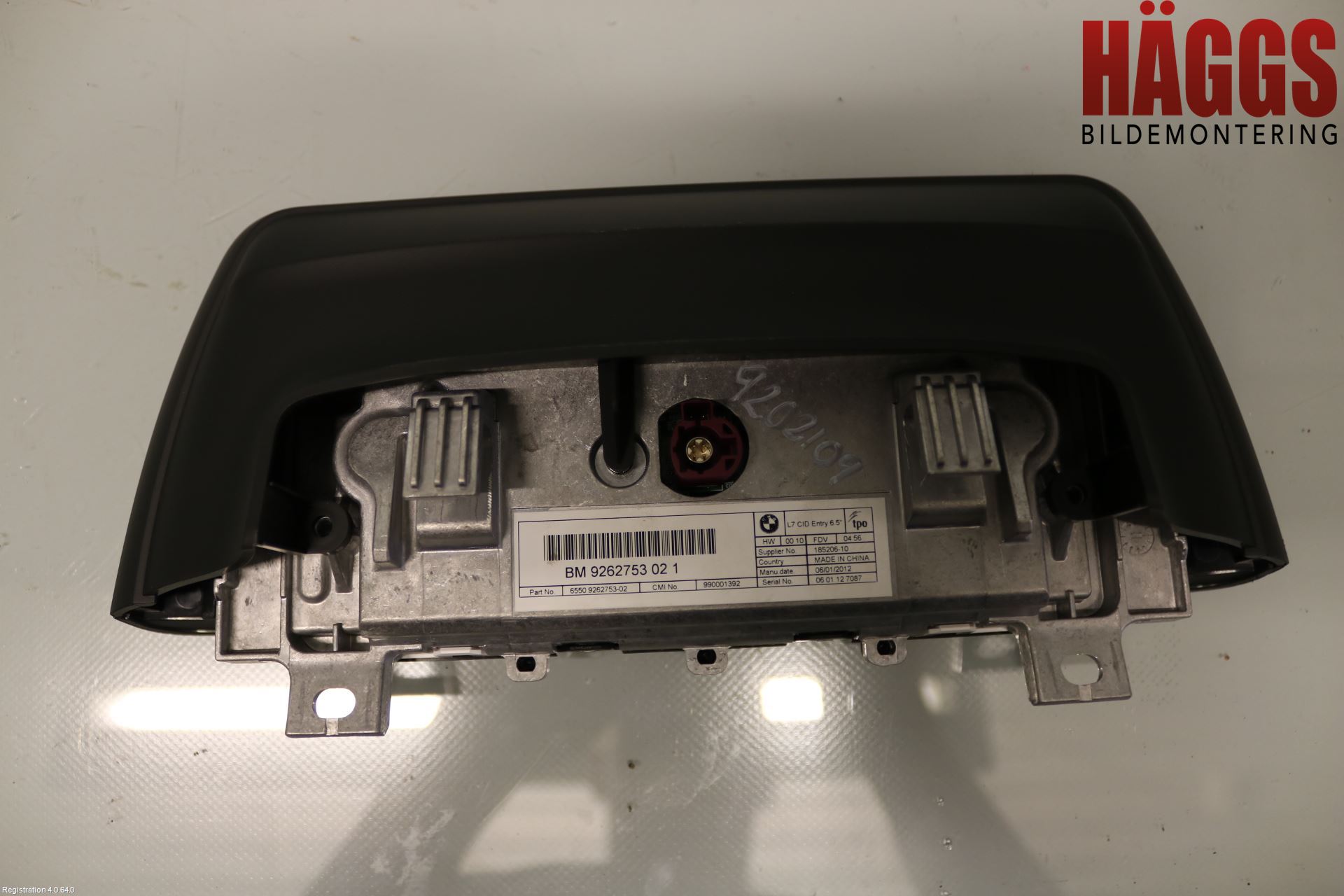 BMW 3 F30/F31/F80 12-19 Bildskärm