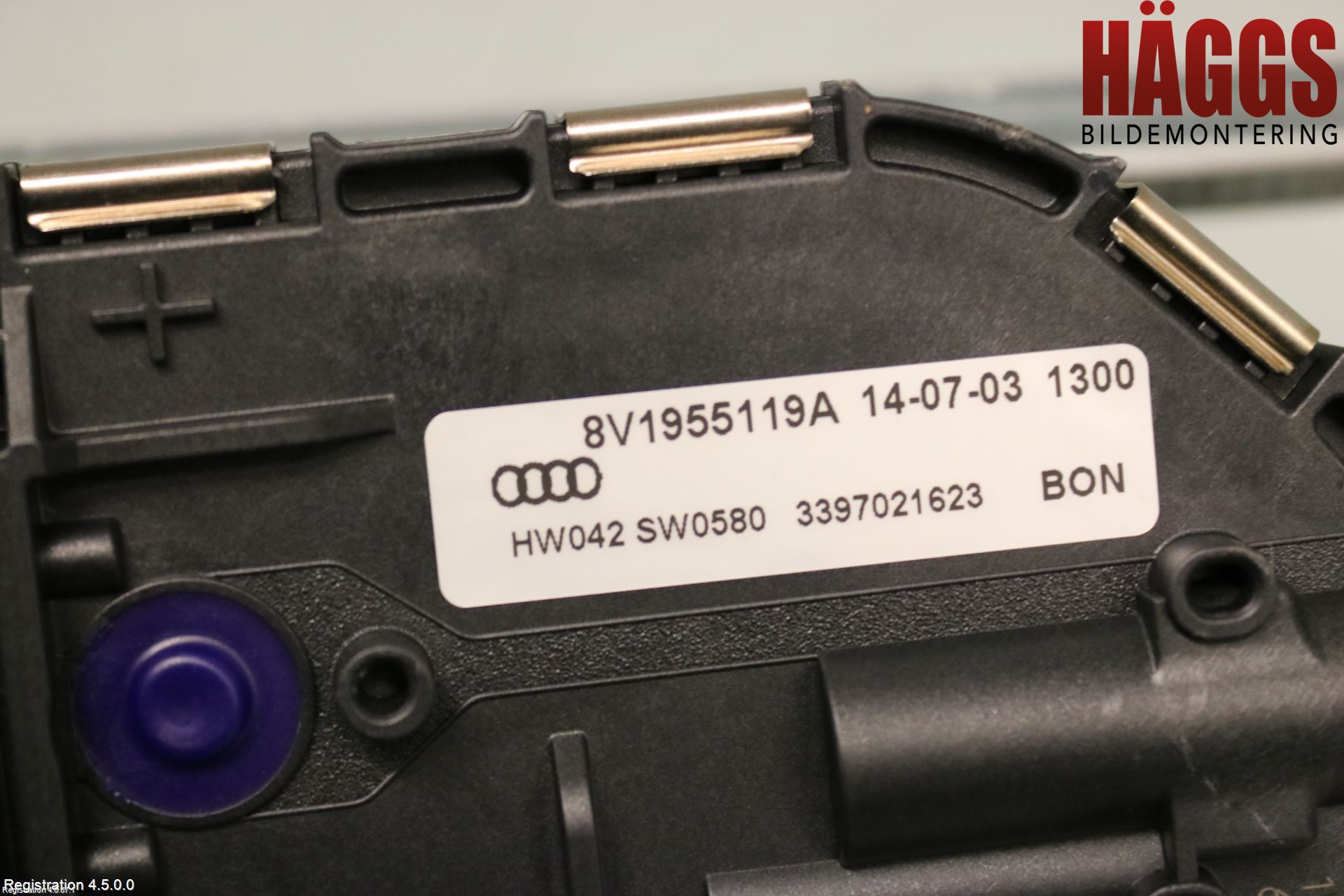 Audi A3/S3 8V 13-20 Torkarmotor Vindruta