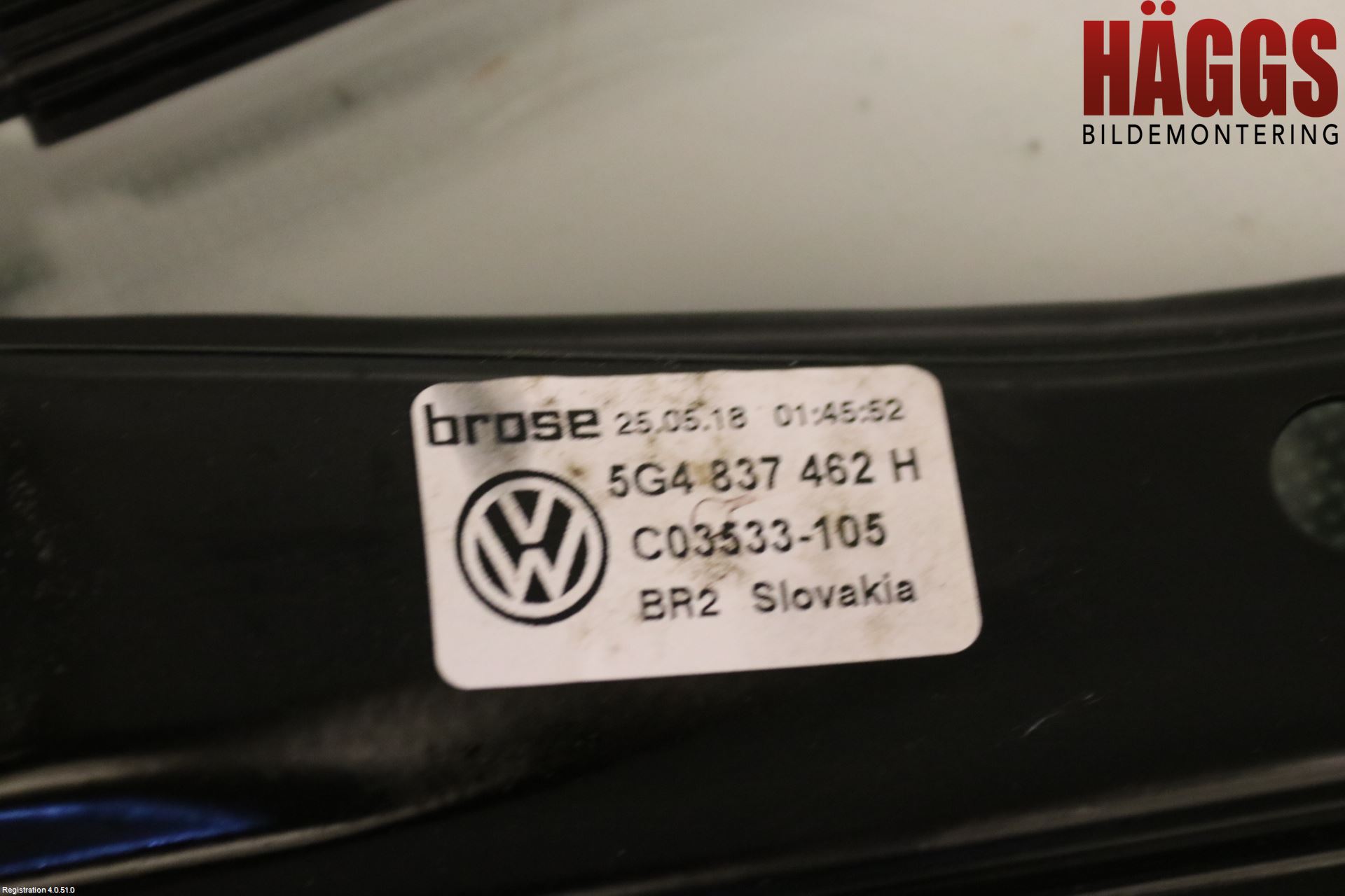 Volkswagen VW GOLF / E-GOLF VII 13-20 Fönsterhissmekanism