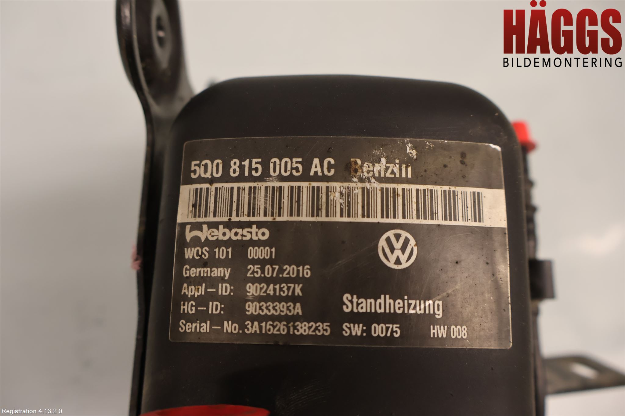 Volkswagen VW GOLF / E-GOLF VII 13-20 Bensinvärmare