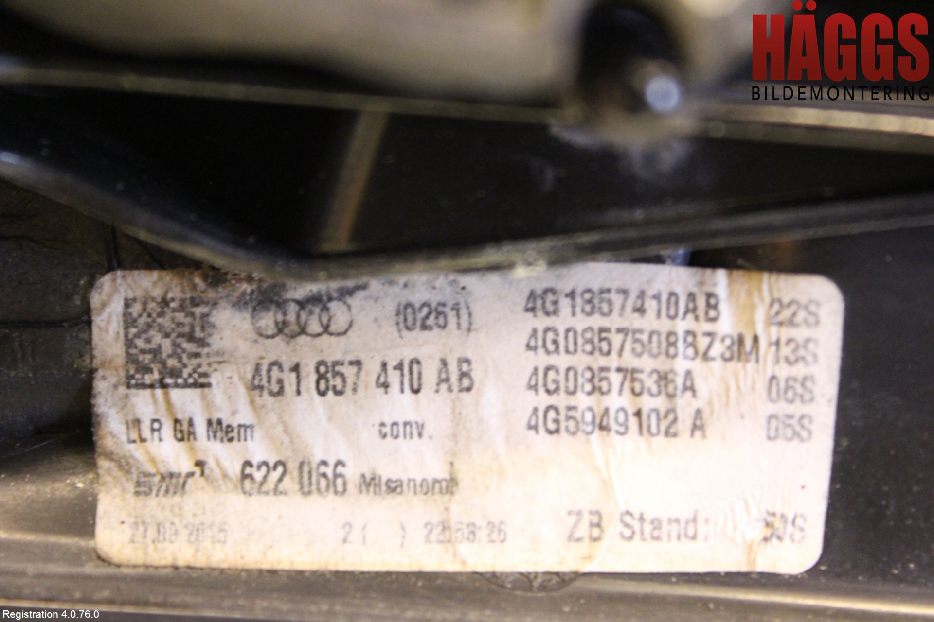 Audi A6/S6 4G 11-18 Spegel Yttre El Hö