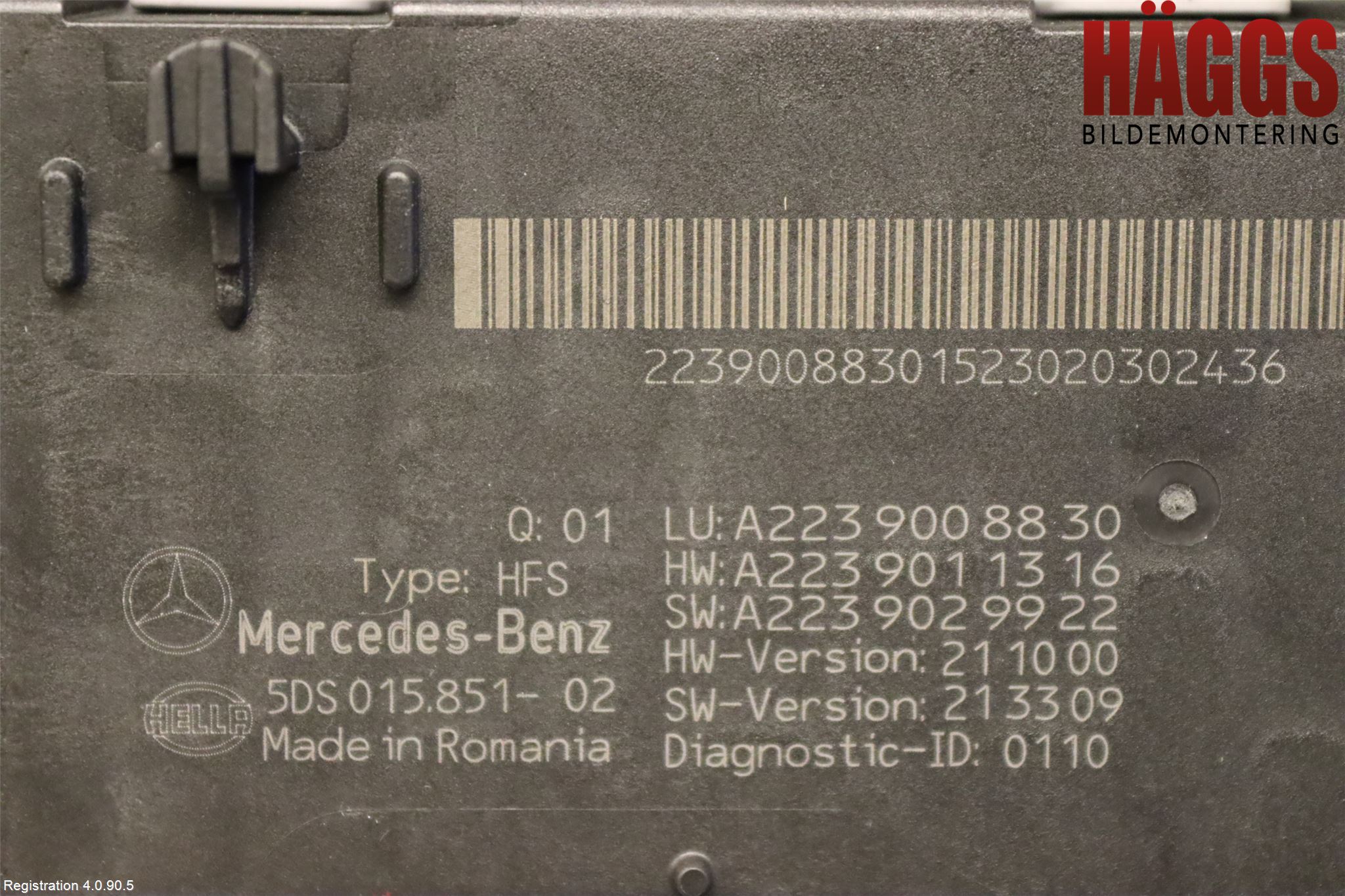 Mercedes-Benz MB EQE (V295) 22- Styrenhet Baklucka