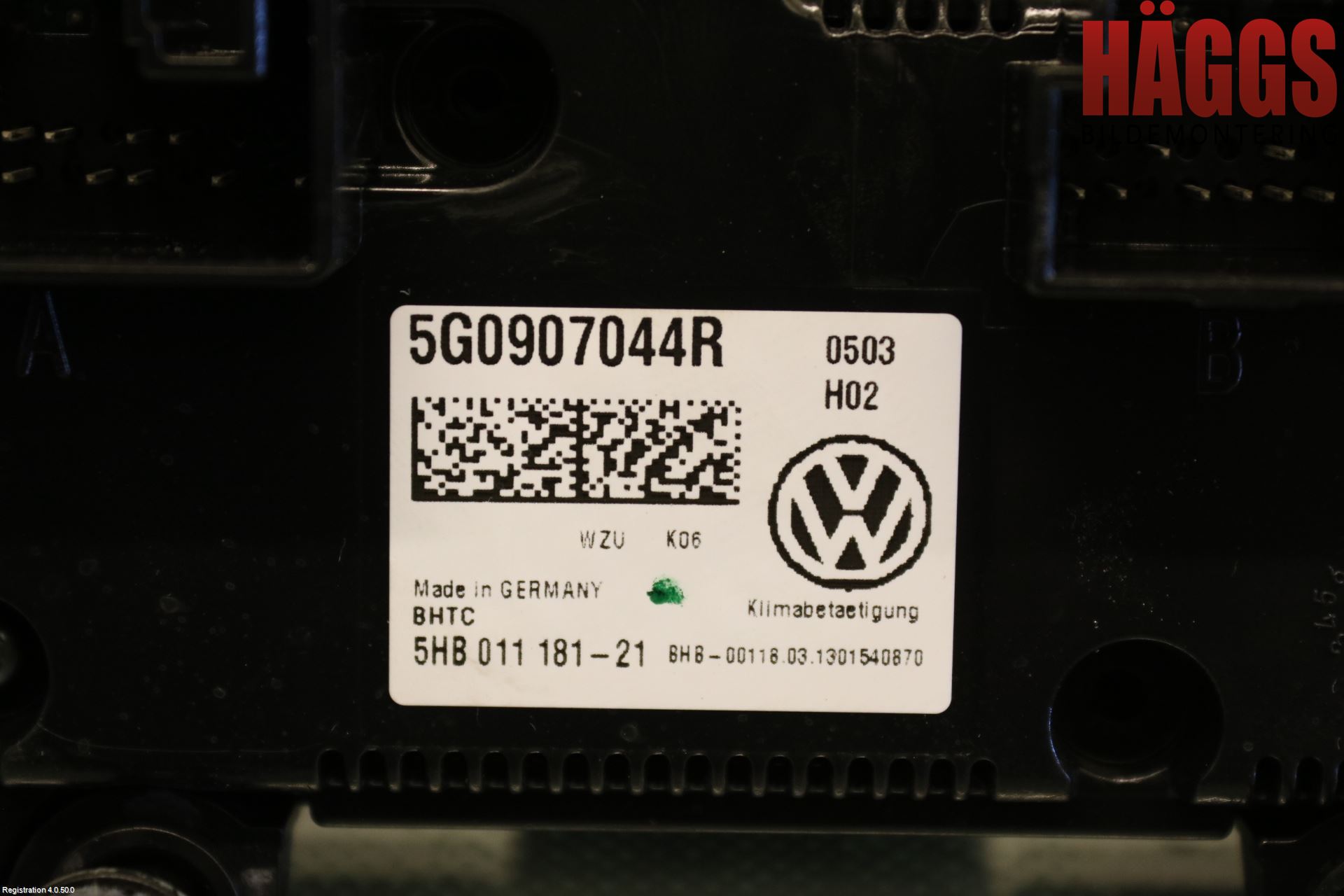 Volkswagen VW GOLF / E-GOLF VII 13-20 Ac Styrenhet Ac Manöveren