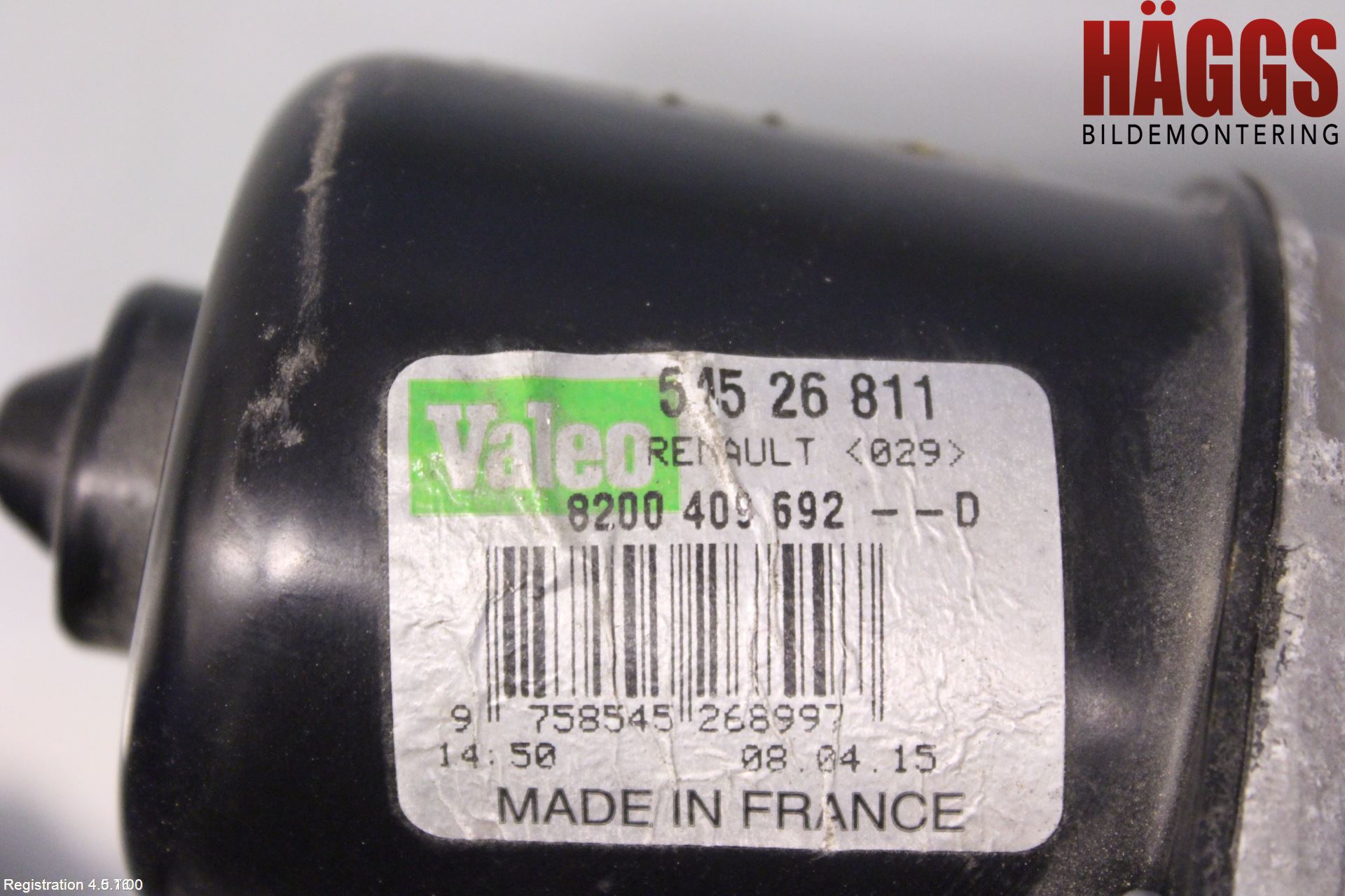 Renault KANGOO II 15-21 Torkarmotor Vindruta