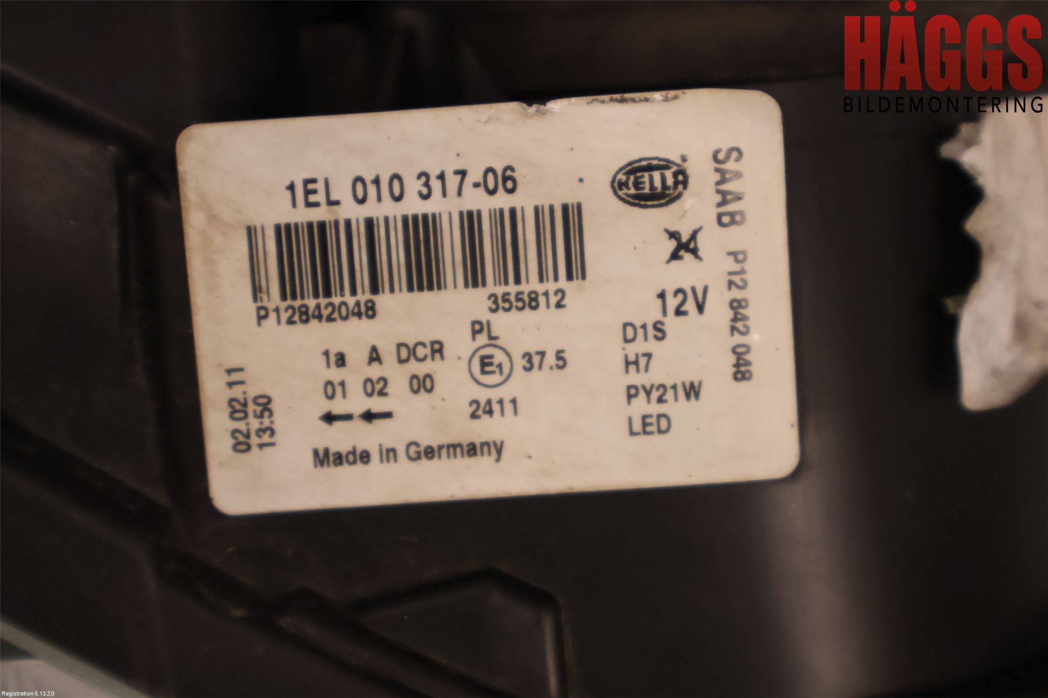 Saab 9-3 VER2/VER3 08-15 Strålkastare Höger