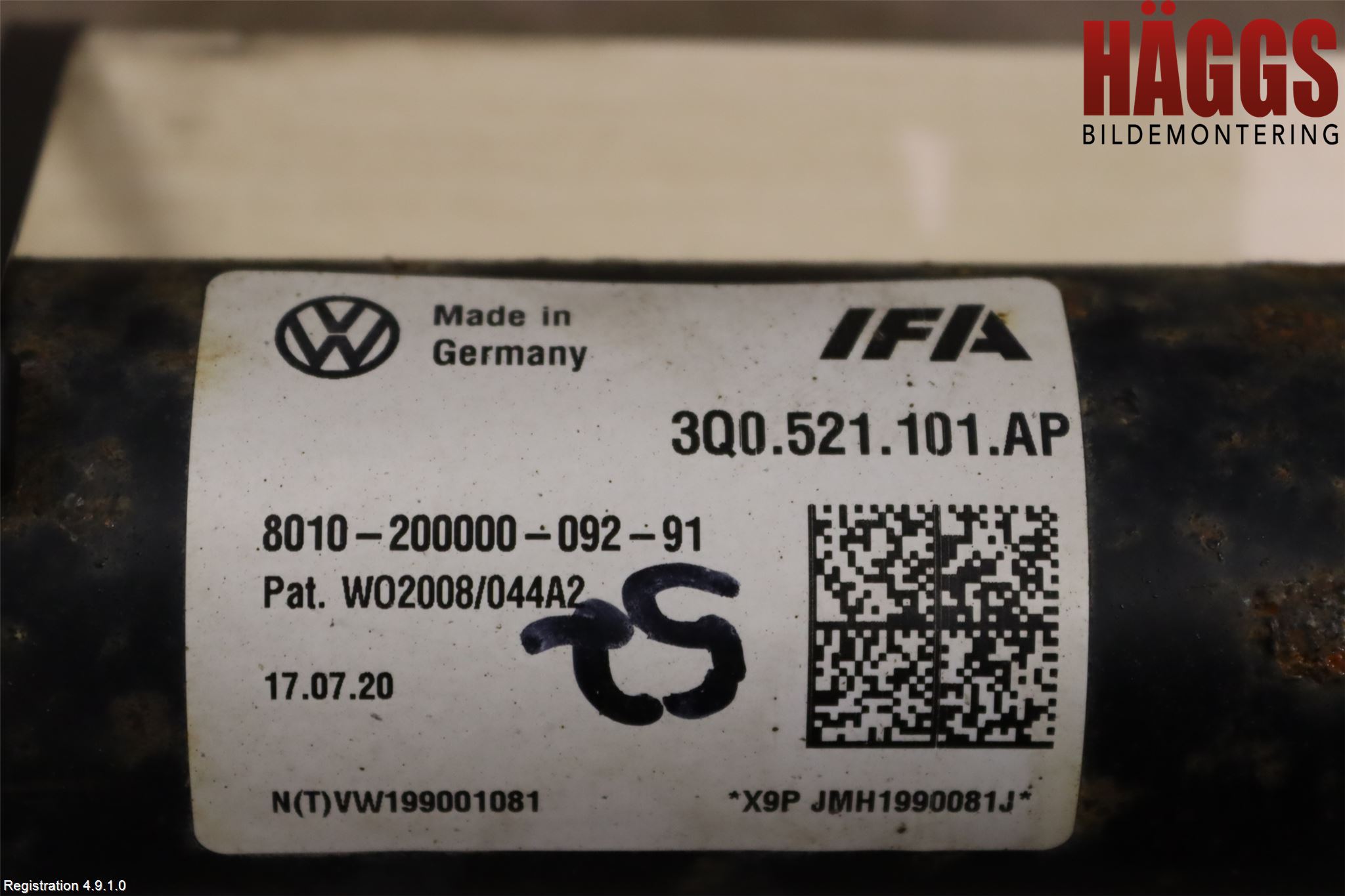 Volkswagen VW PASSAT 20-24 Mellanaxel Komp
