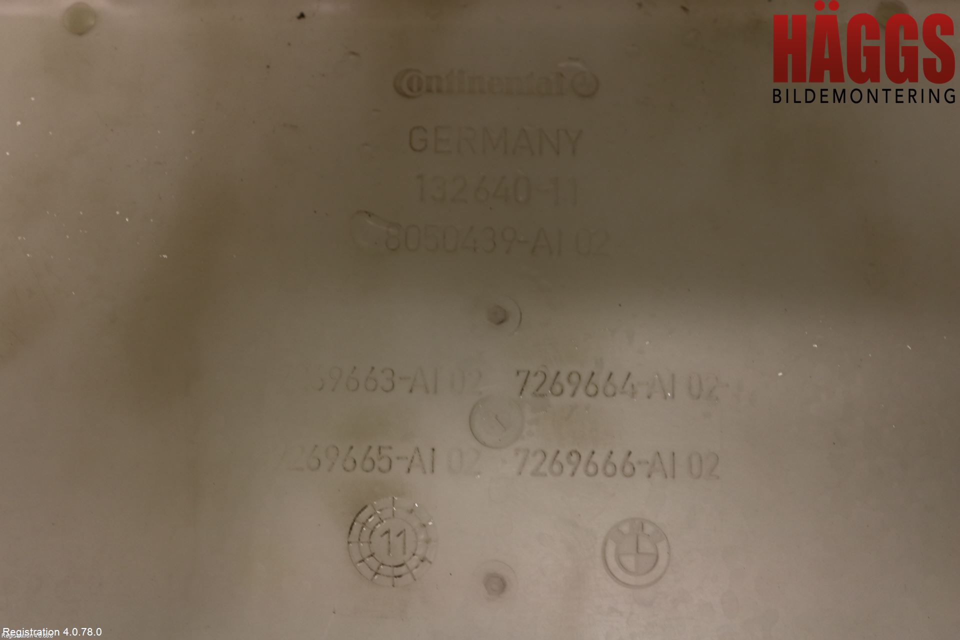 BMW 5 F10/F11/F18 09-17 Spolartank Vindruta-Strål