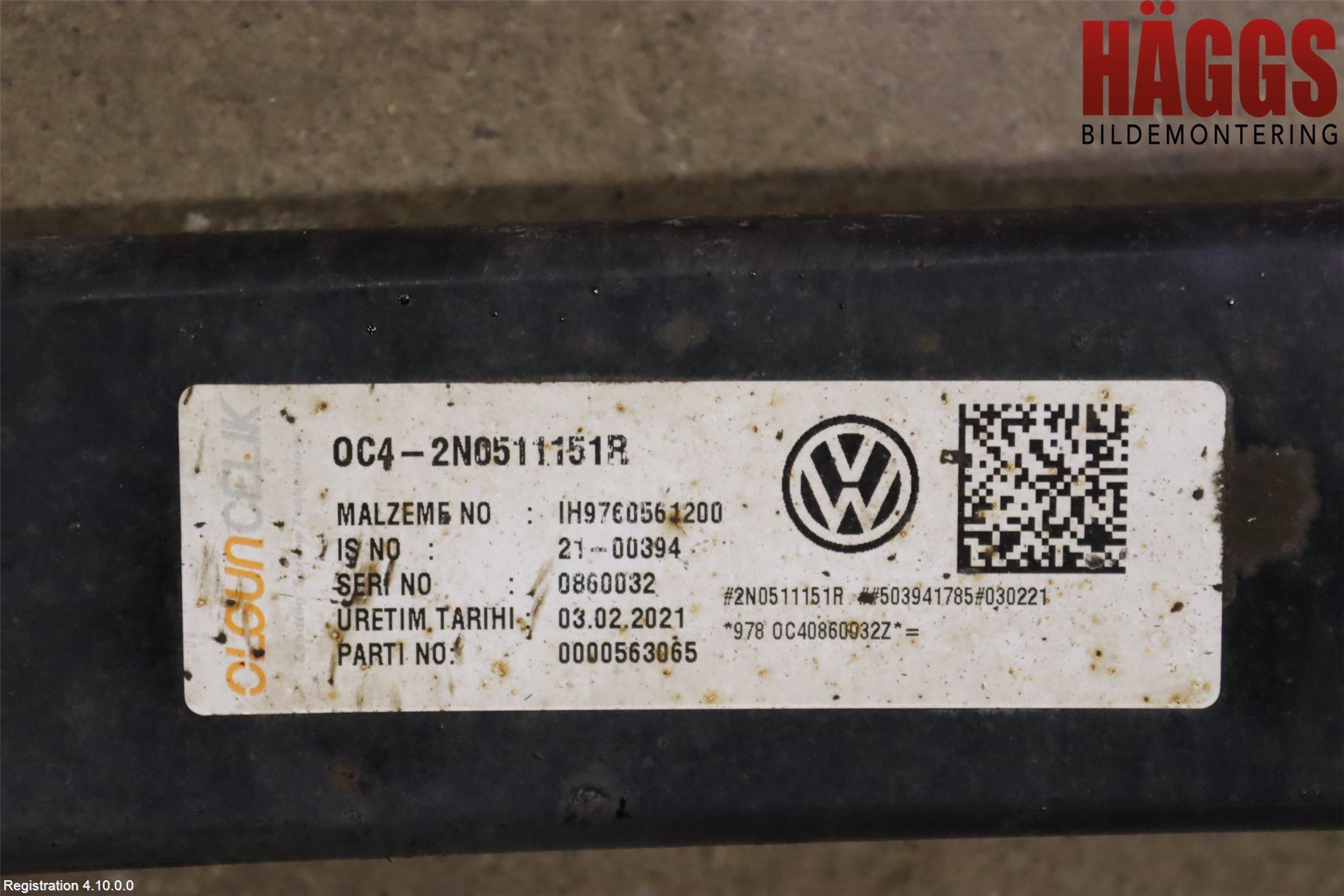 Volkswagen VW CRAFTER II / E-CRAFTER 17- Fjäder Bak Blad