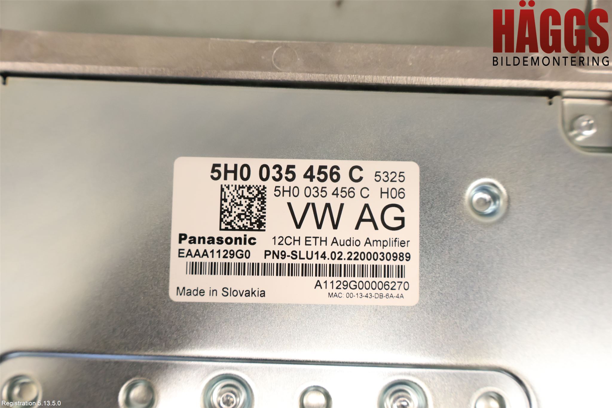 Volkswagen VW ID.5 22- Radio-Stereo Förstärkare