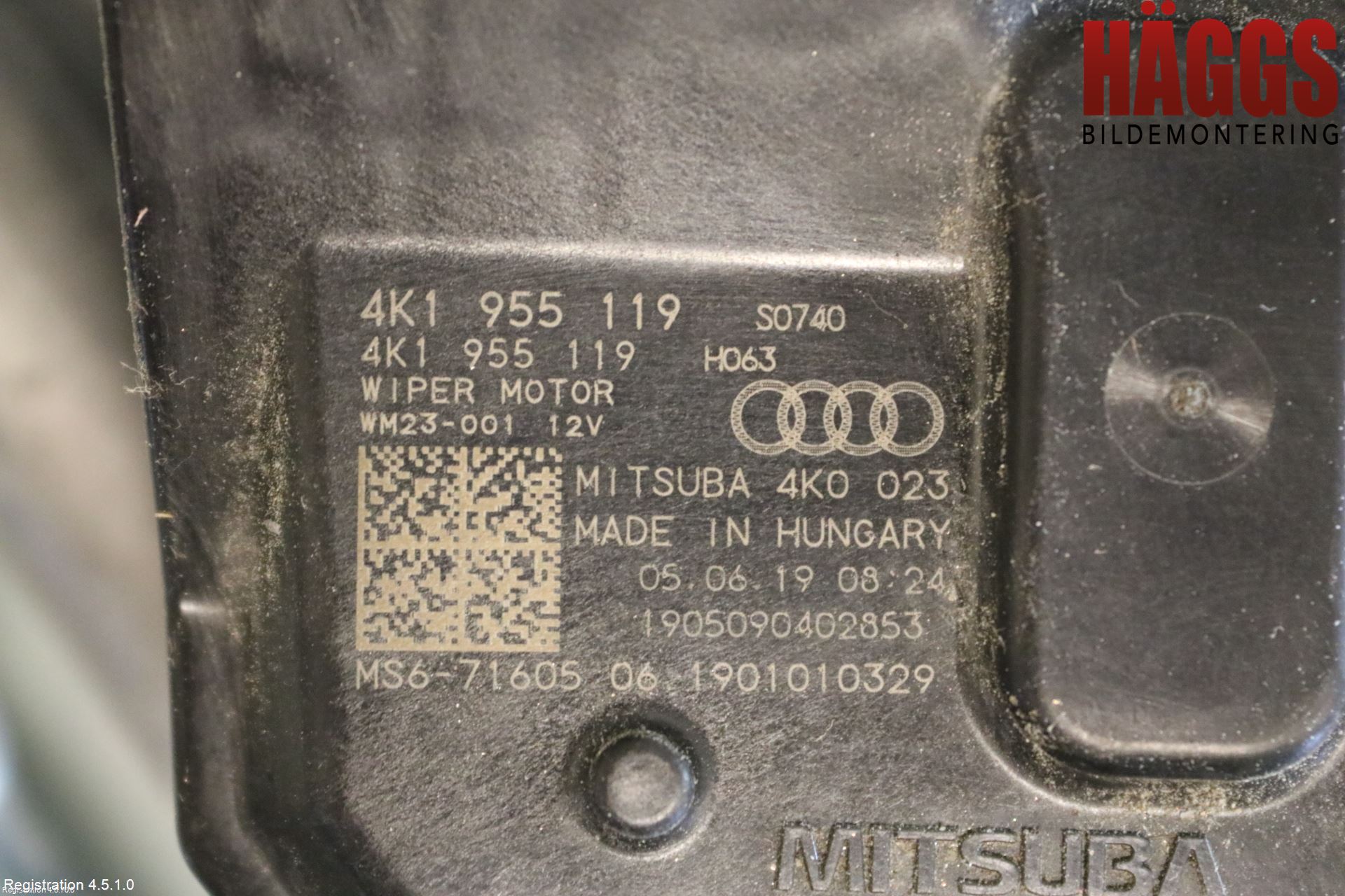Audi A6 F2/C8 19- Torkarmotor Vindruta