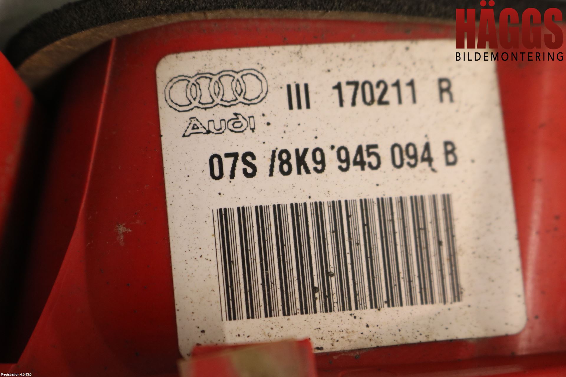 Audi A4 ALLROAD 09-16 Bakljus Lucka Hö