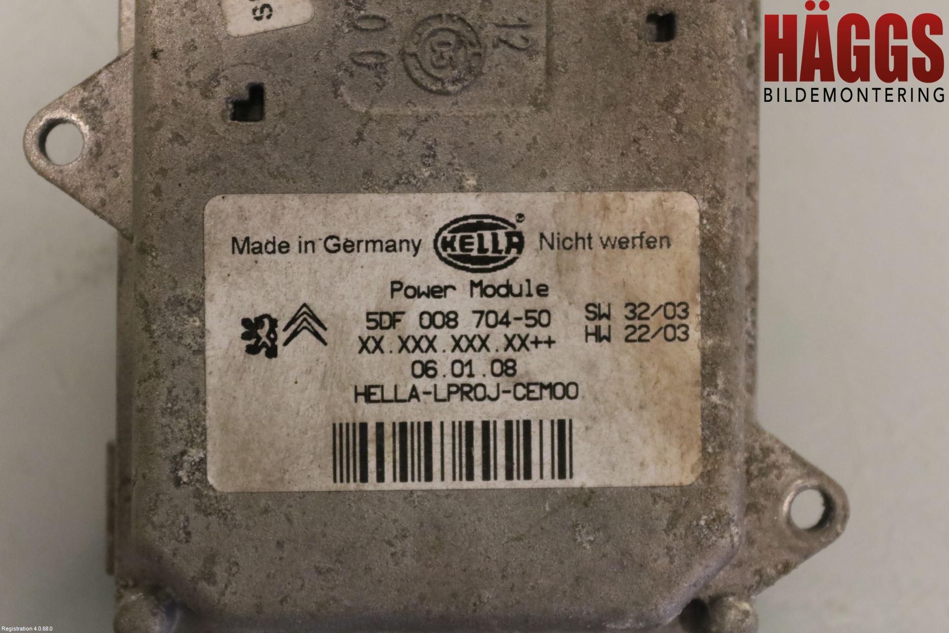 Peugeot 407 Styrenhet Strålkastare