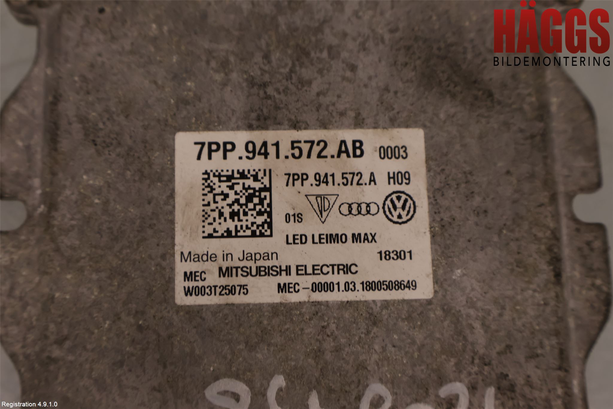 Audi A4/S4 B9 16-19 Styrenhet Strålkastare