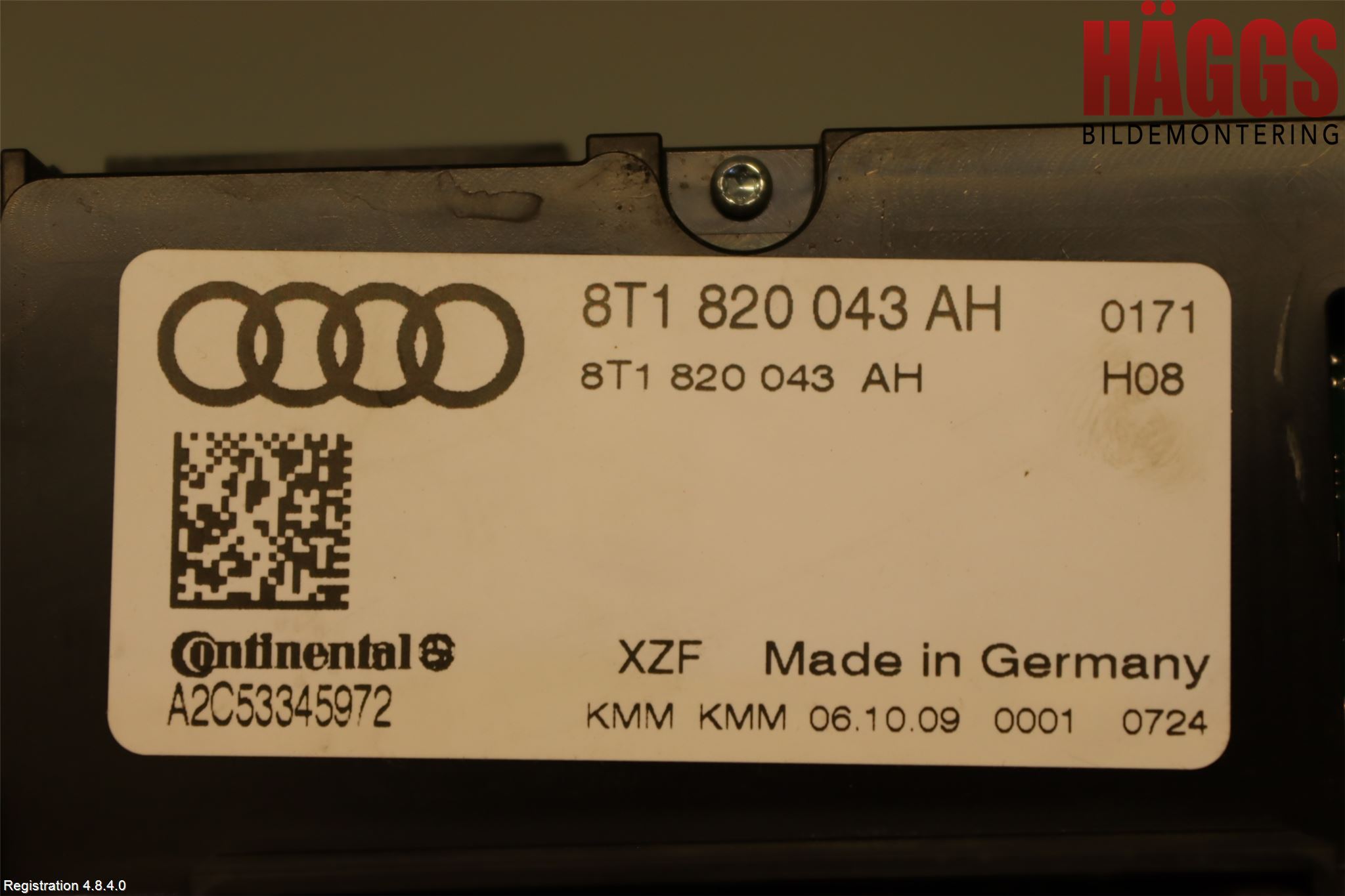 Audi A4 ALLROAD 09-16 Ac Styrenhet Ac Manöveren