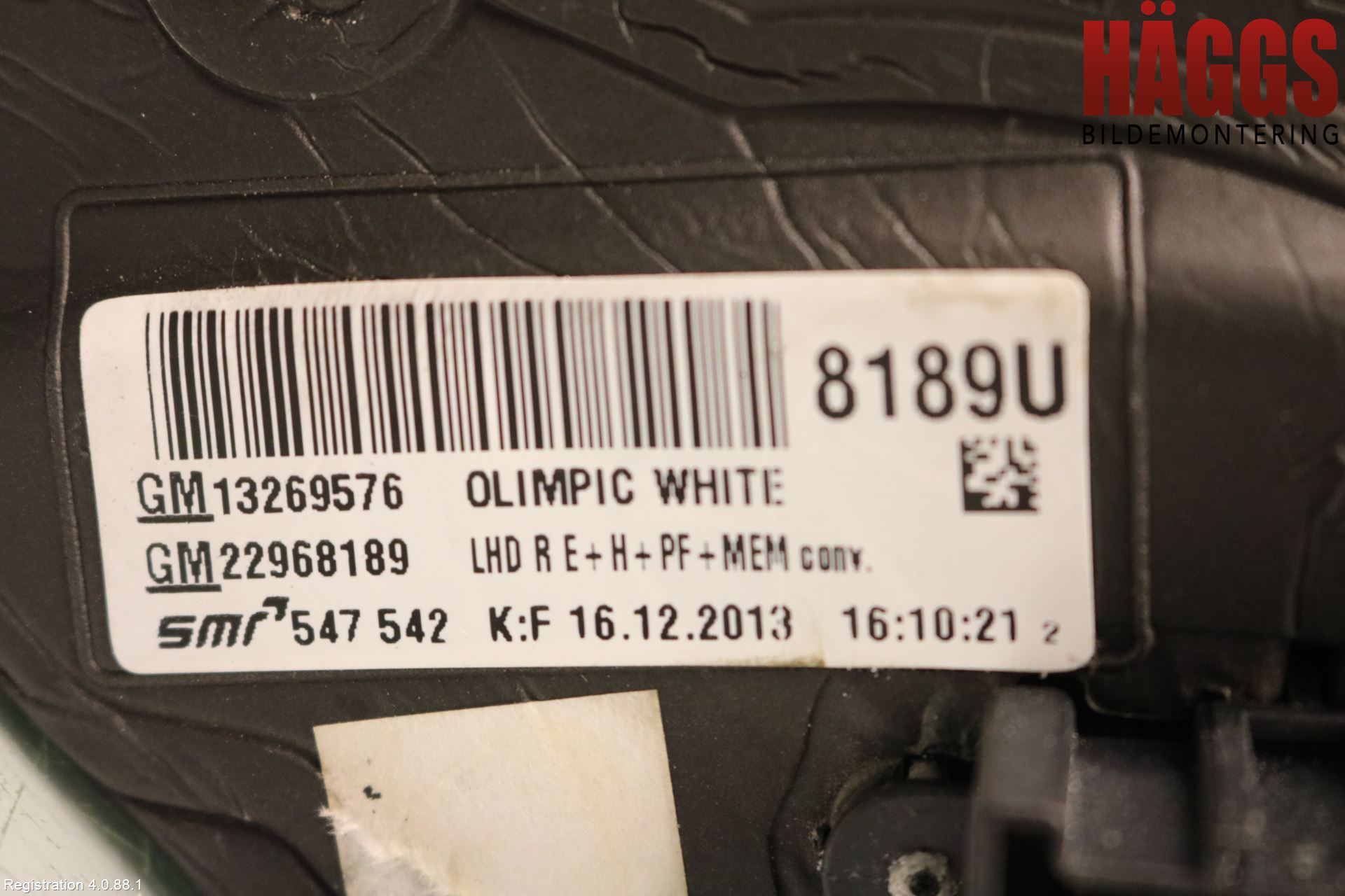 Opel INSIGNIA 09-16 Spegel Yttre El Hö