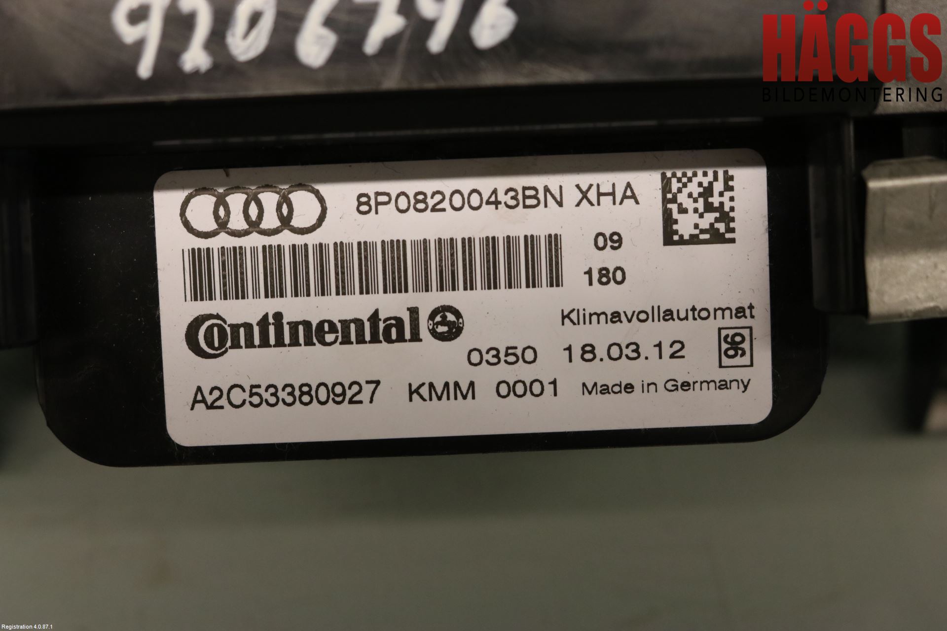 Audi A3/S3 05-13 Ac Styrenhet Ac Manöveren