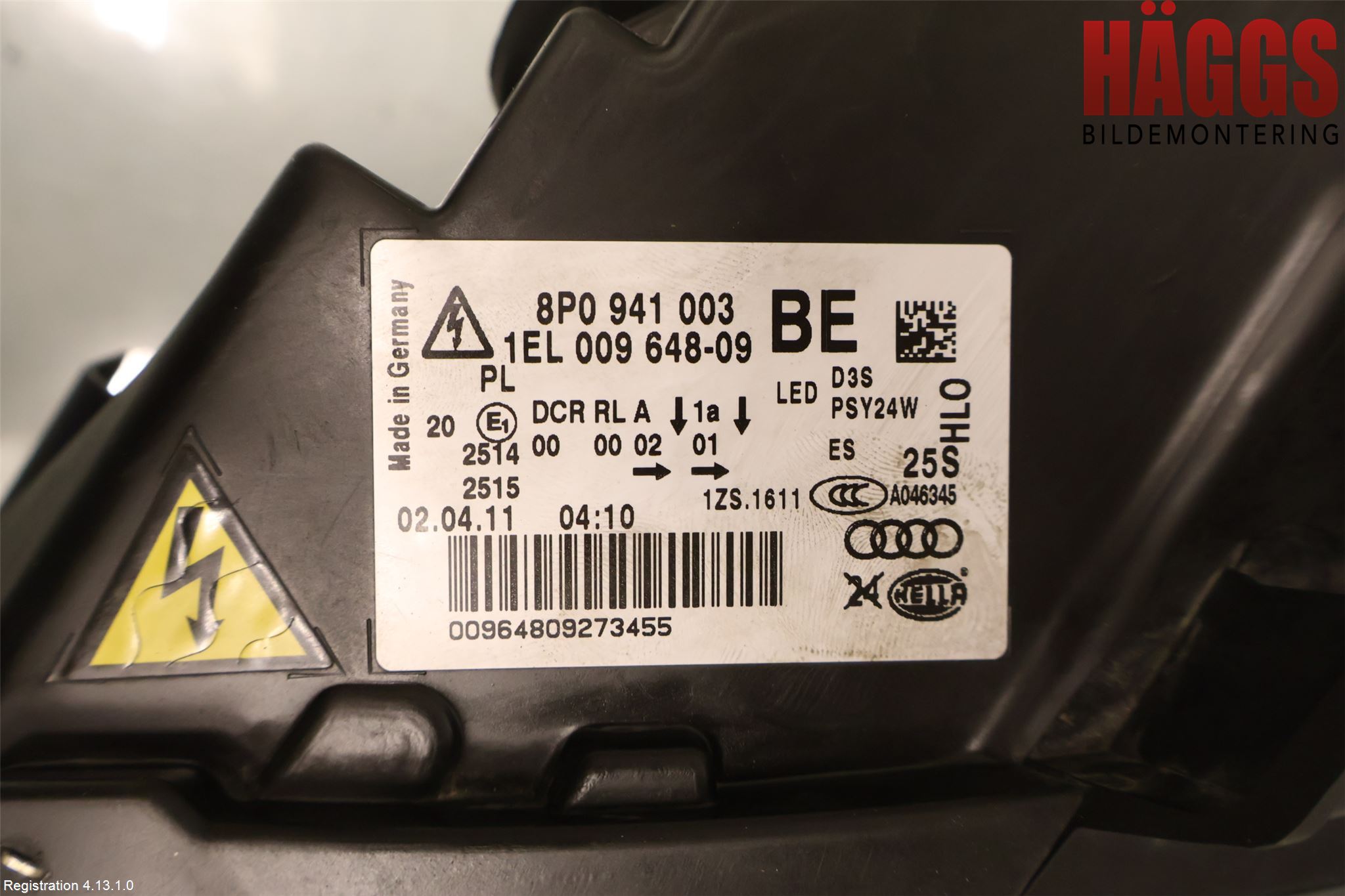 Audi A3/S3 05-13 Strålkastare Vänster