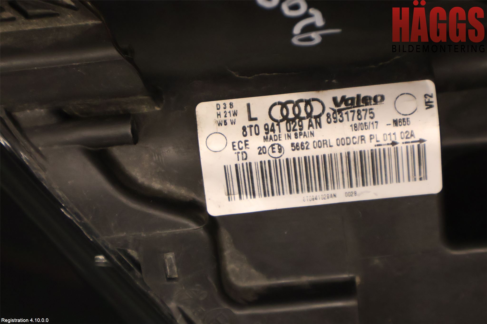 Audi A5 07-16 Strålkastare Vänster