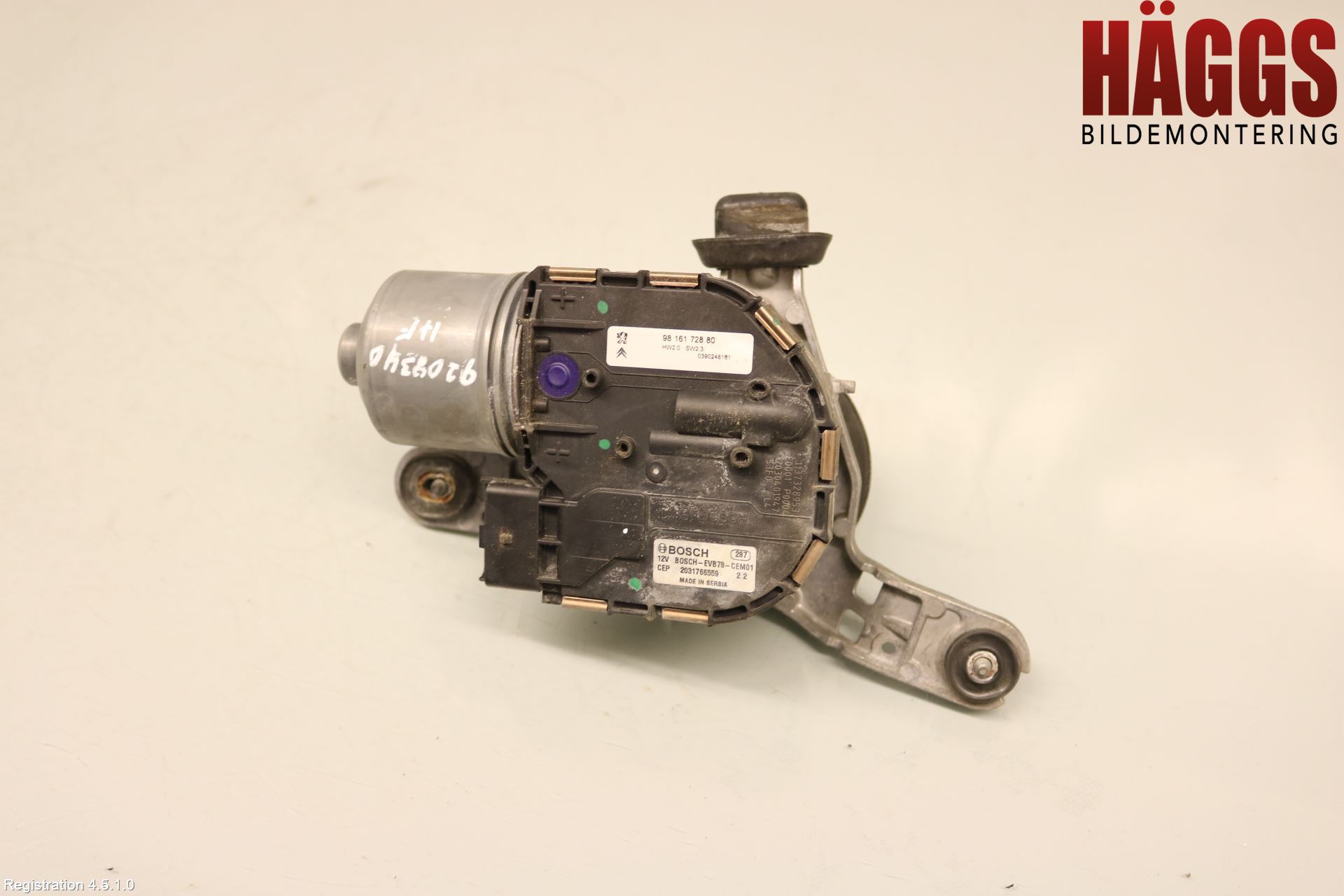 Citroen C4 SPACETOURER 19-22 Torkarmotor Vindruta
