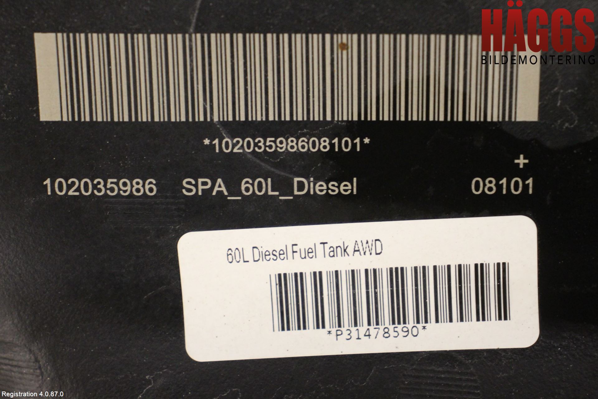 Volvo V90 17->> Bränsletank Diesel
