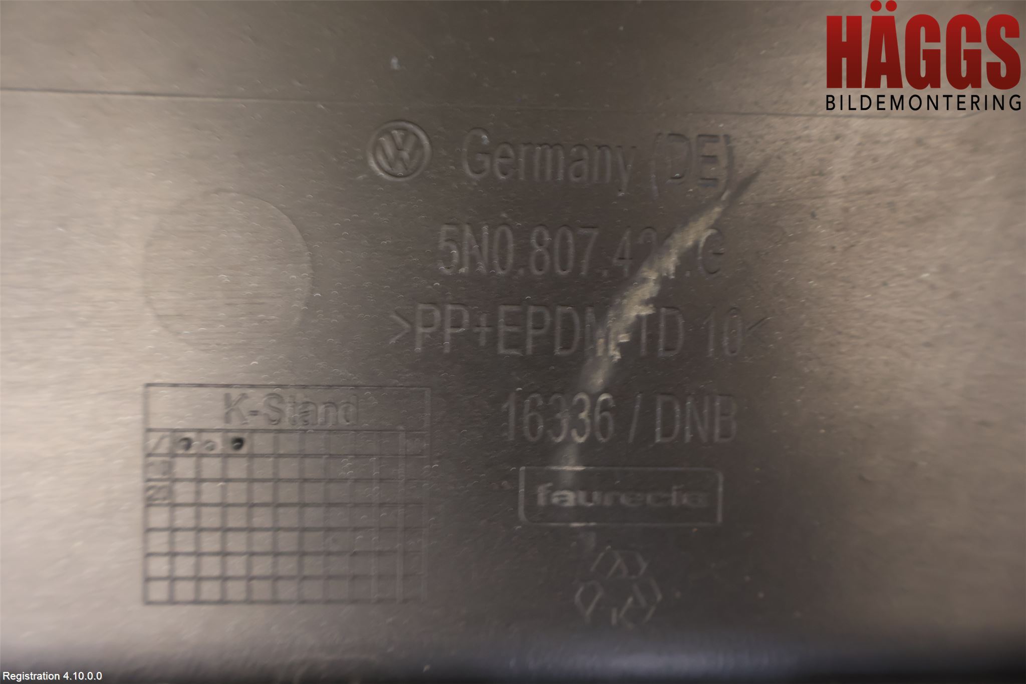 Volkswagen VW TIGUAN 07-16 Stötfångarbeklädnad Bak