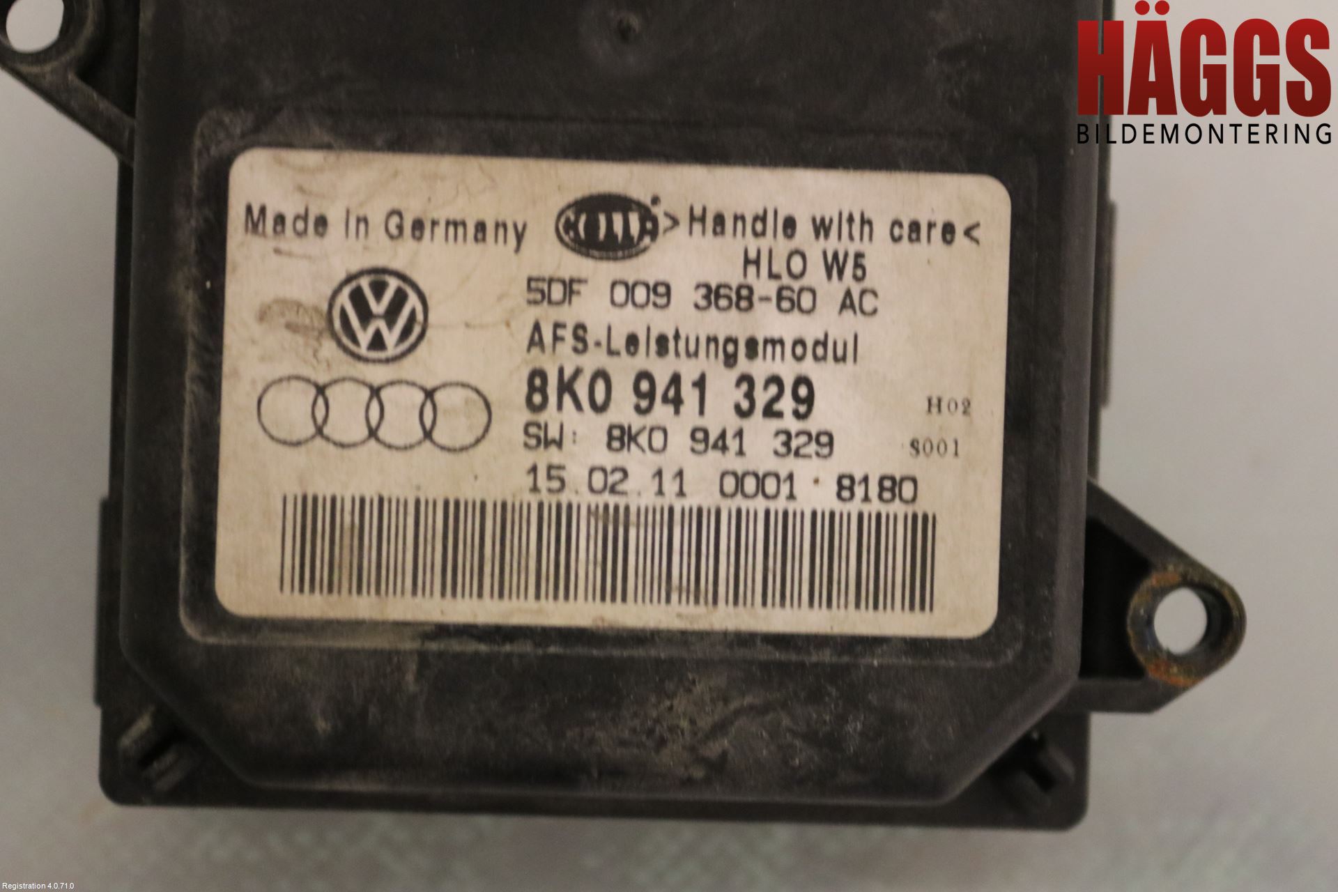Audi A4/S4 08-11 Styrenhet Strålkastare