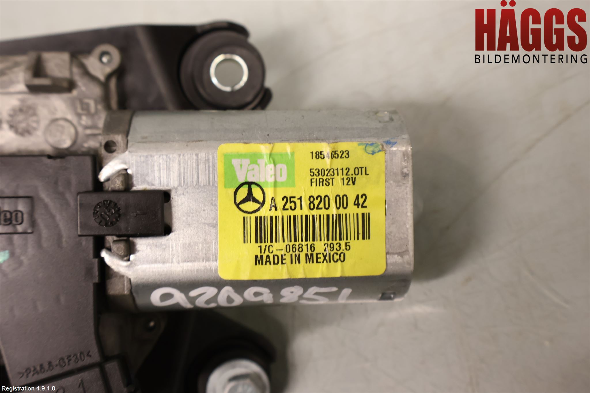 Mercedes-Benz MB R-KLASS (W251) 05-13 Torkarmotor Baklucka
