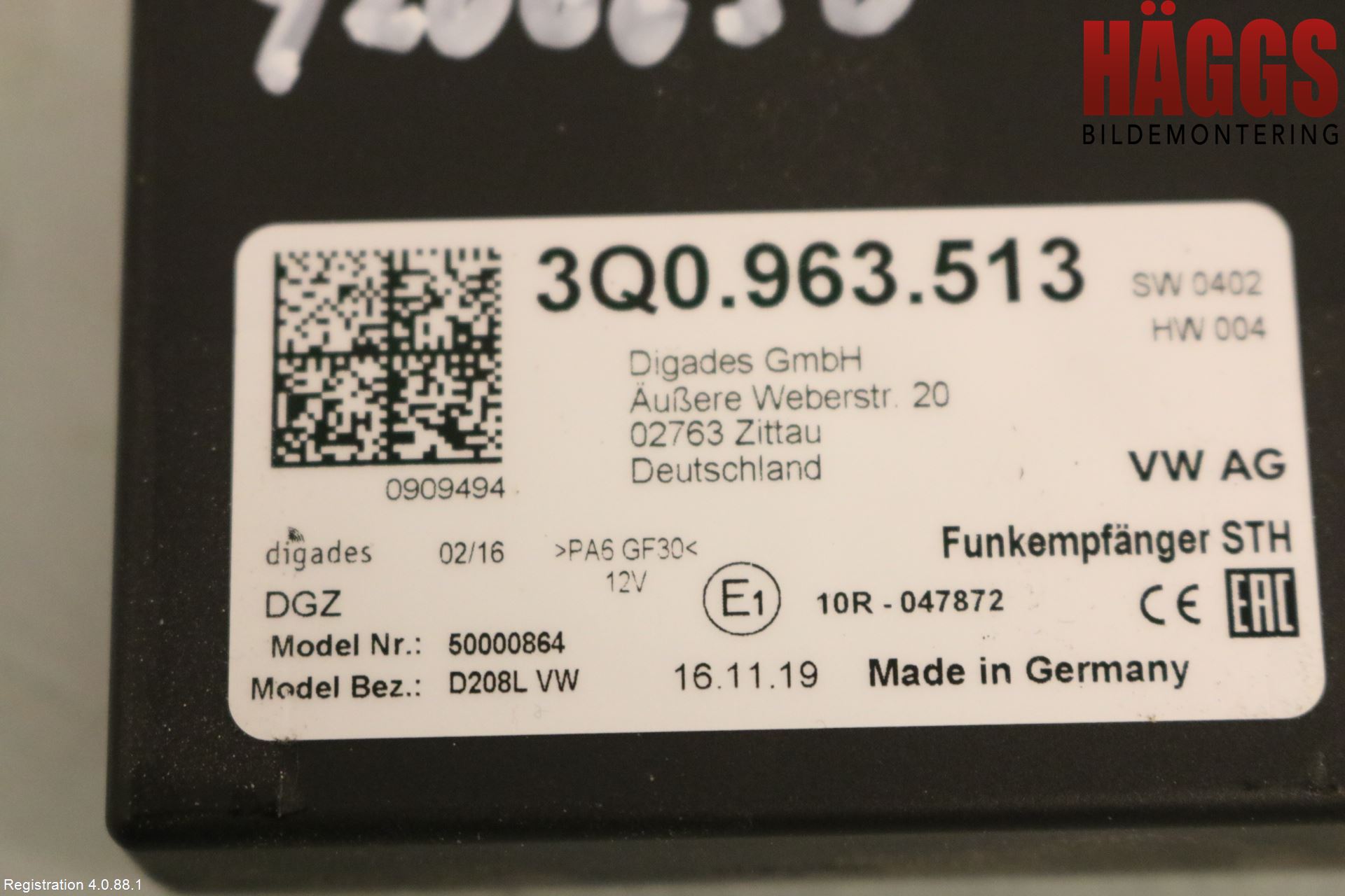 Volkswagen VW TIGUAN 16-24 Styrenhet Bensin-Dieselvärmare