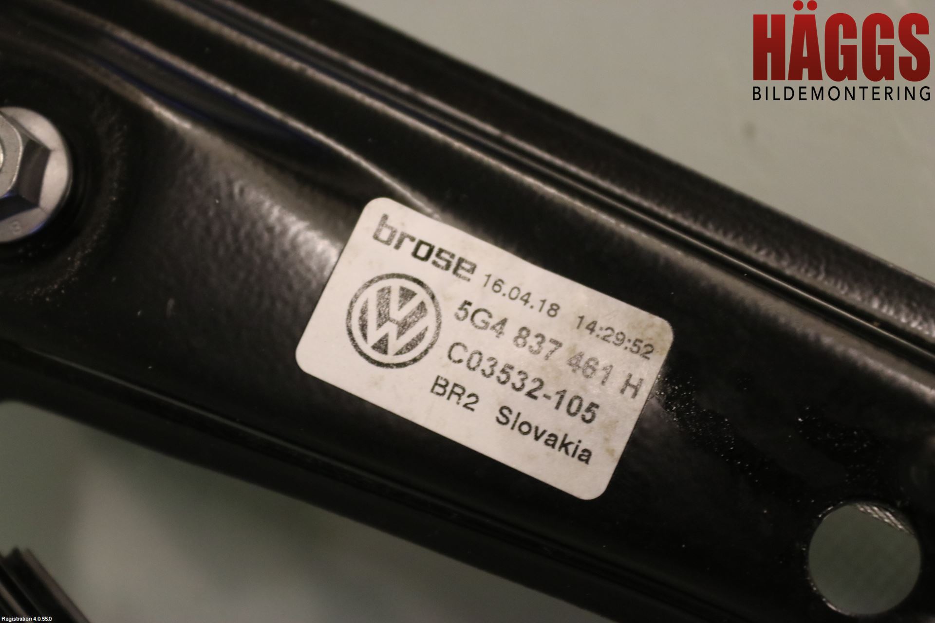Volkswagen VW GOLF / E-GOLF VII 13-20 Fönsterhissmekanism