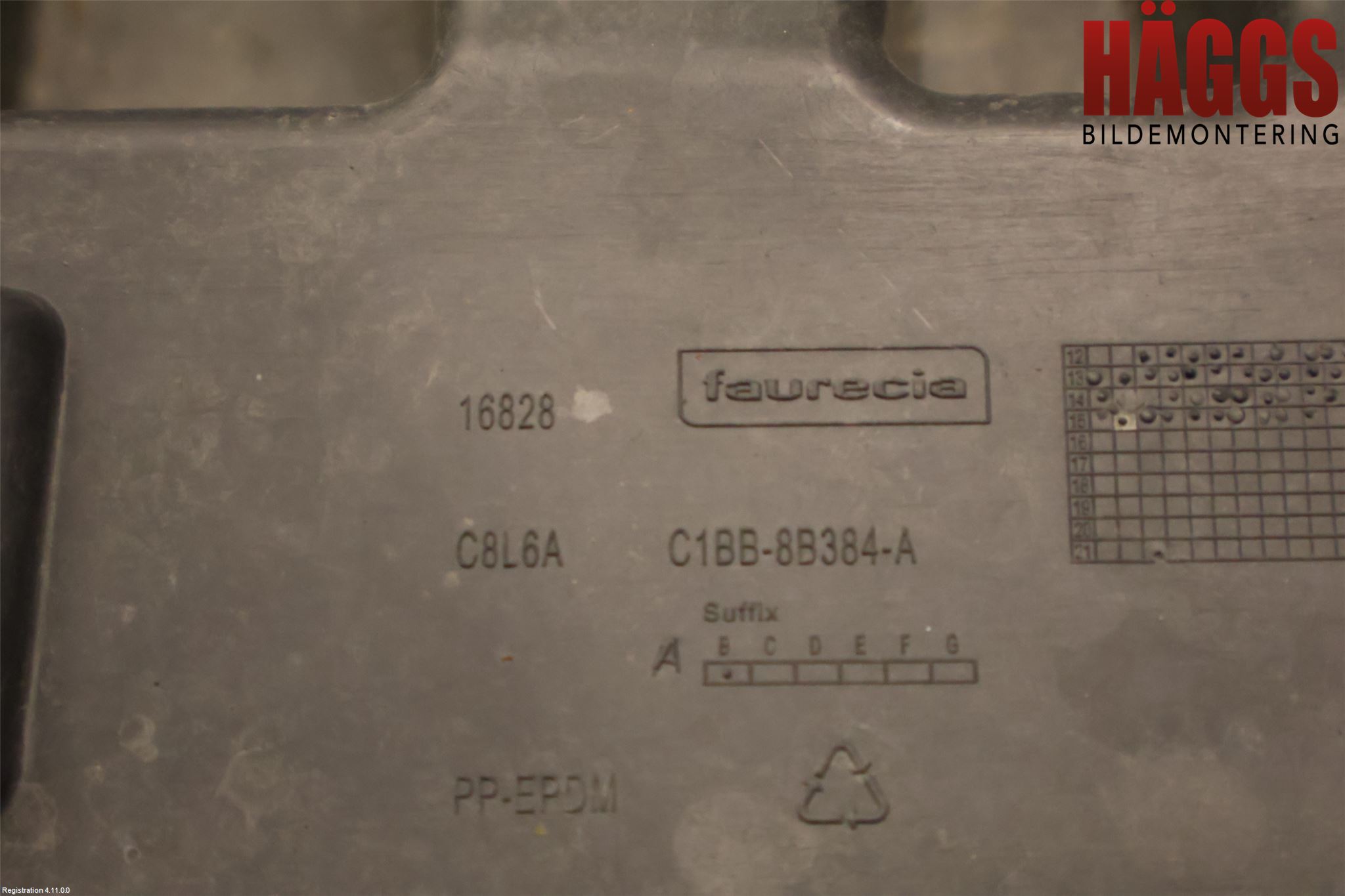 Ford FIESTA 13-17 Hasplåt Plåt-Plast